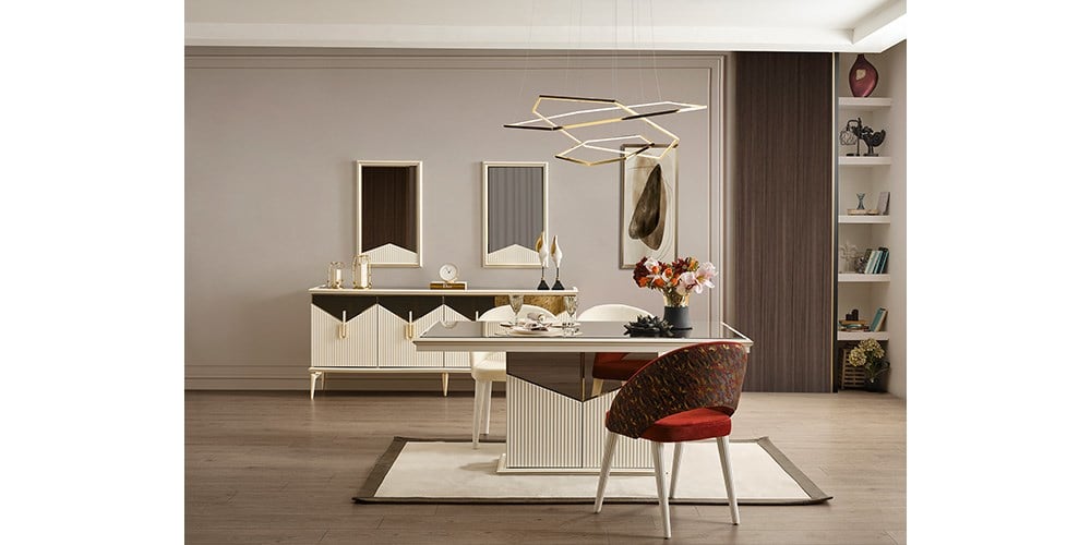 Side Gold Ayaklı Yemek Odası