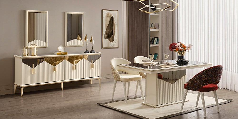 Side Gold Ayaklı Yemek Odası