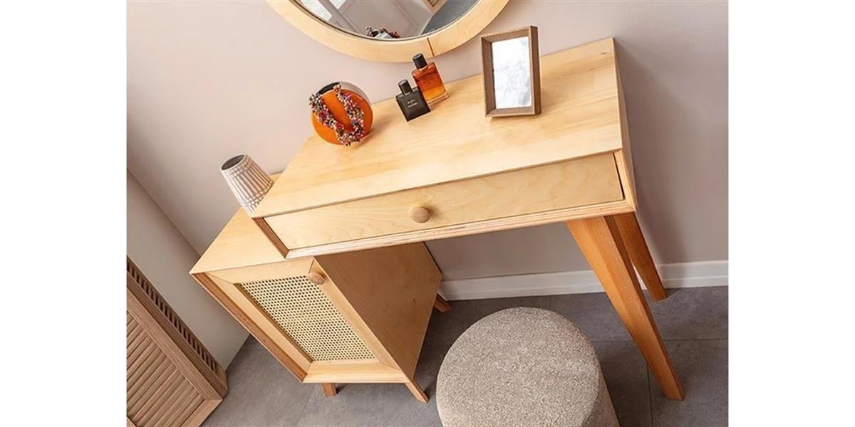 Valeria Aynalı Ağaç Şifonyer