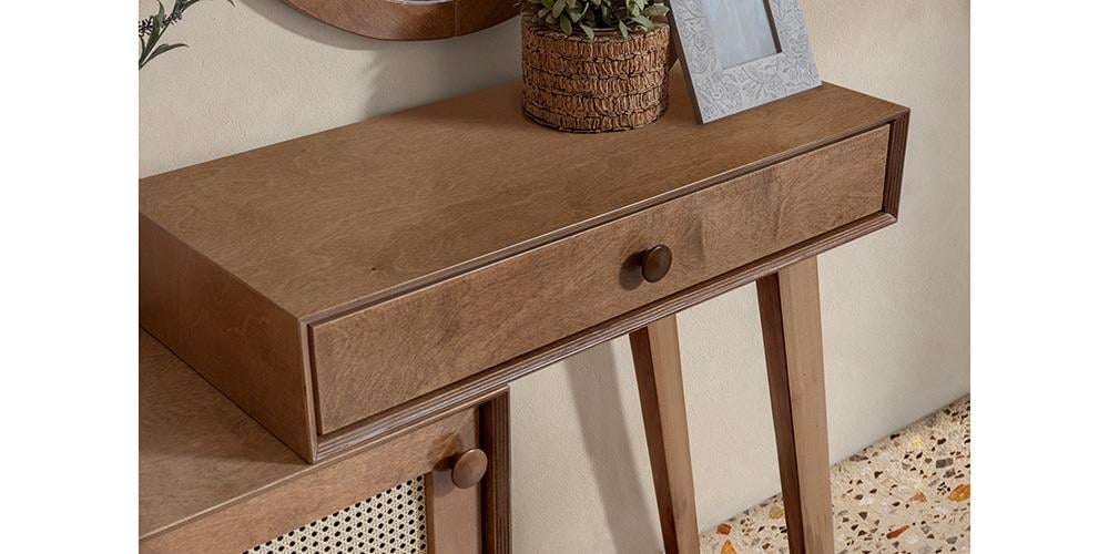 Valeria Aynalı Ceviz Şifonyer