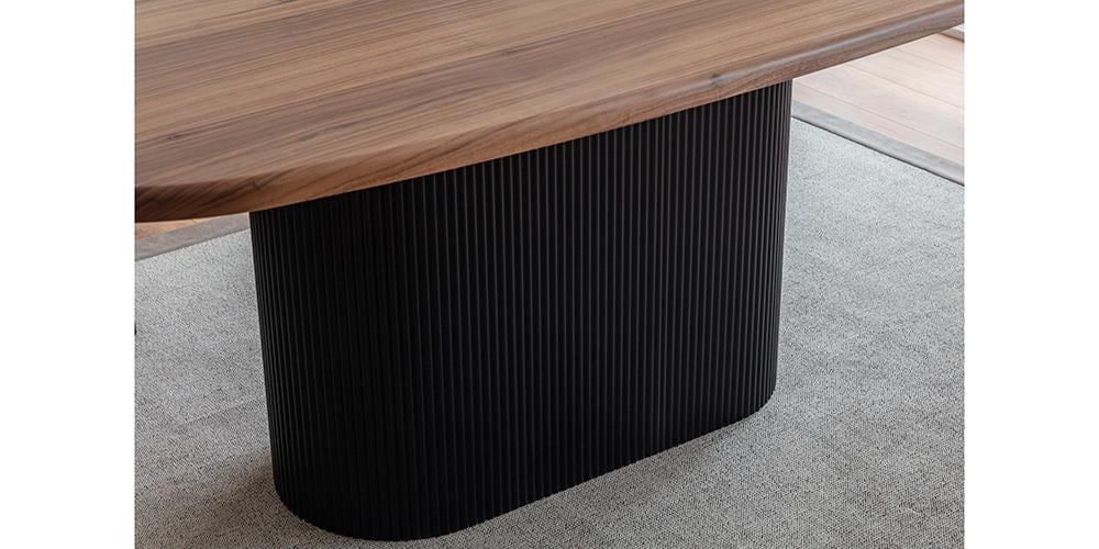 Vera Ceviz Elips Mutfak Masa Takımı