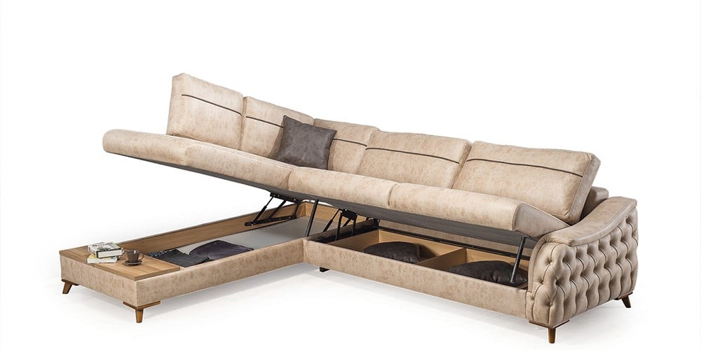 Zenarya Yataklı Sandıklı Köşe Koltuk