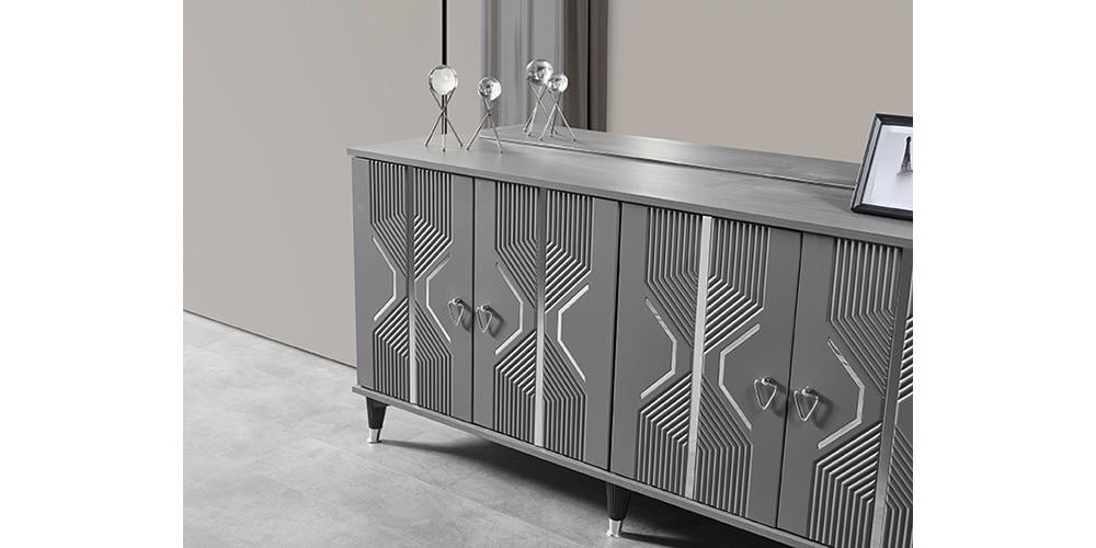 Zümrüt Antrasit Yemek Odası