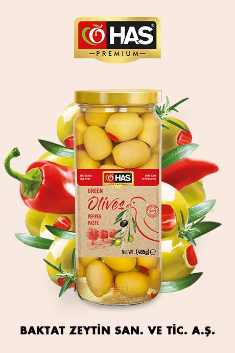 Biber Dolgulu Yeşil Zeytin 500cc