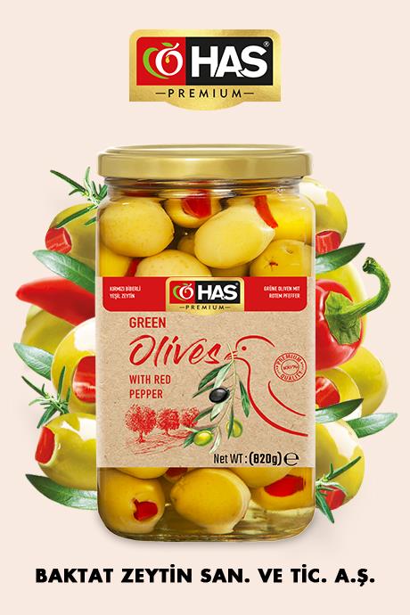 Biber Dolgulu Yeşil Zeytin 850cc