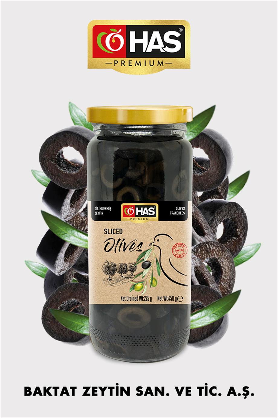 Dilimlenmiş Siyah Zeytin 500cc