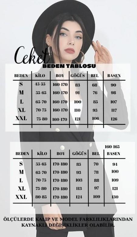 Kruvaze Yaka Parlak Keten Blazer Ceket - Taş