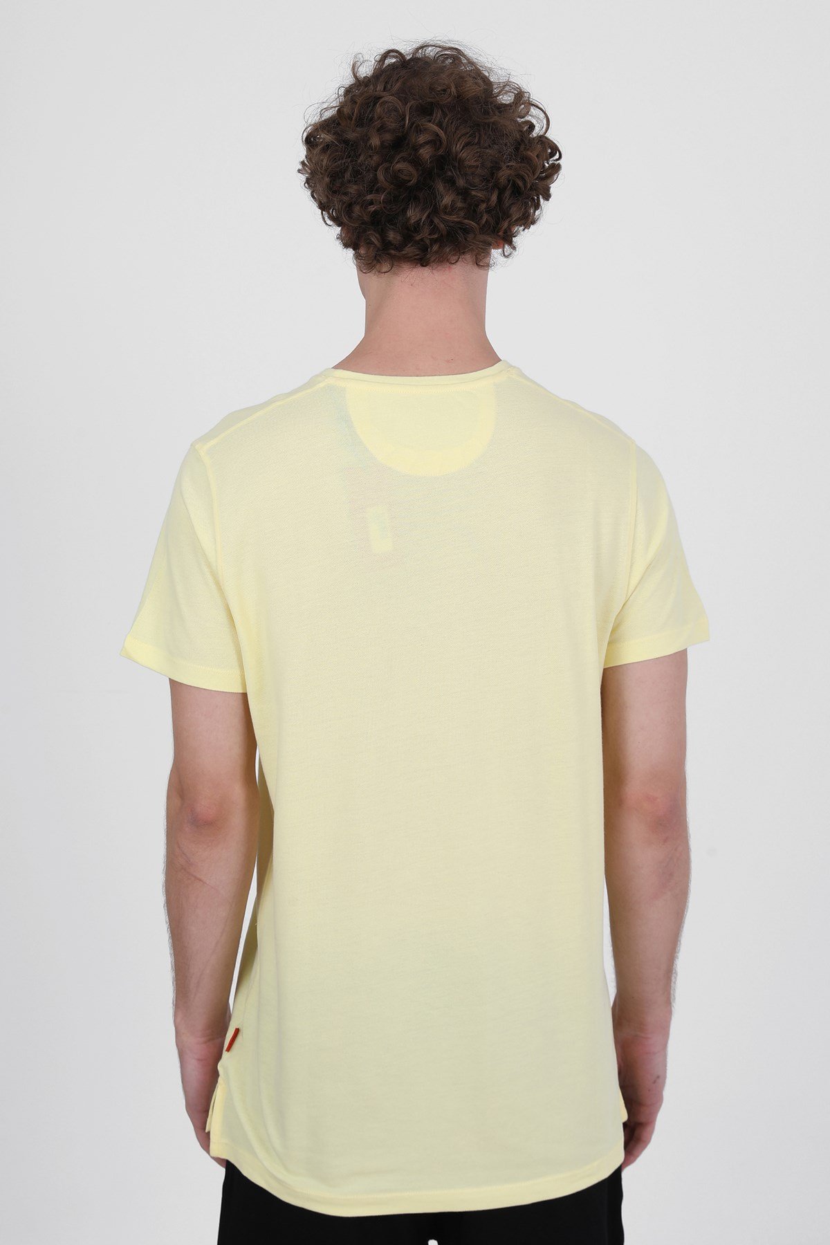 John Frank Açık Sarı Basic Pike T-Shirt