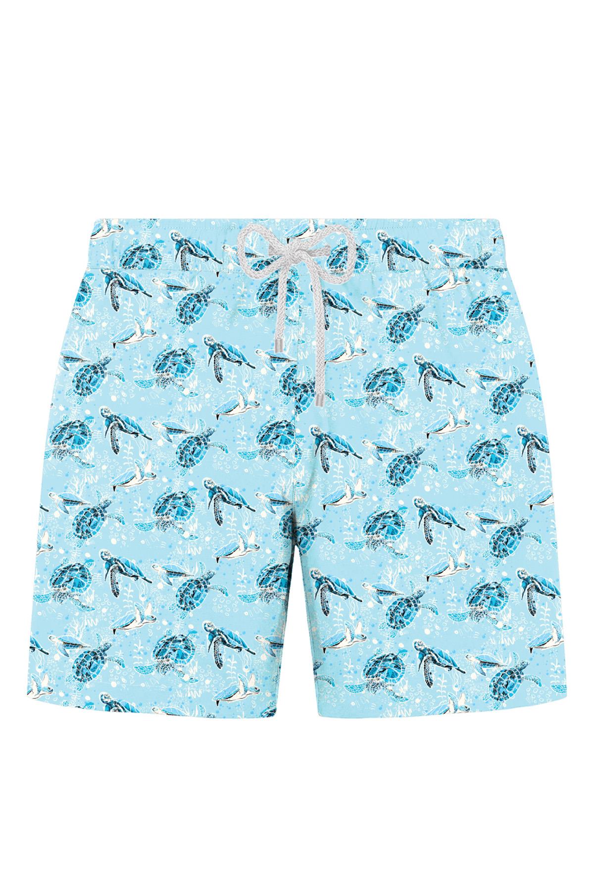 JOHN FRANK ALL OVER MAYO ŞORT GTS MAVİ