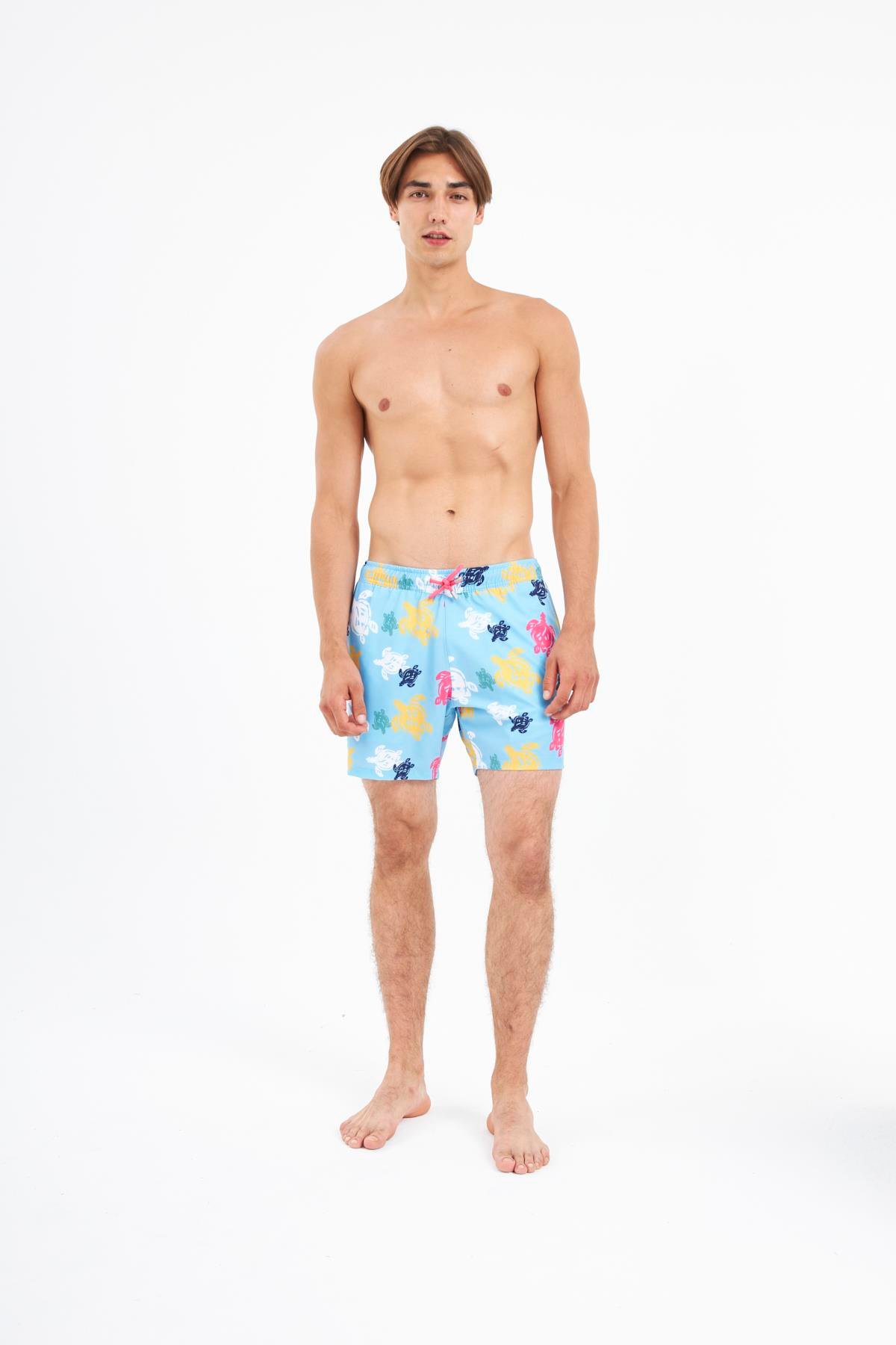 JOHN FRANK ALL OVER MAYO ŞORT GTS MAVİ