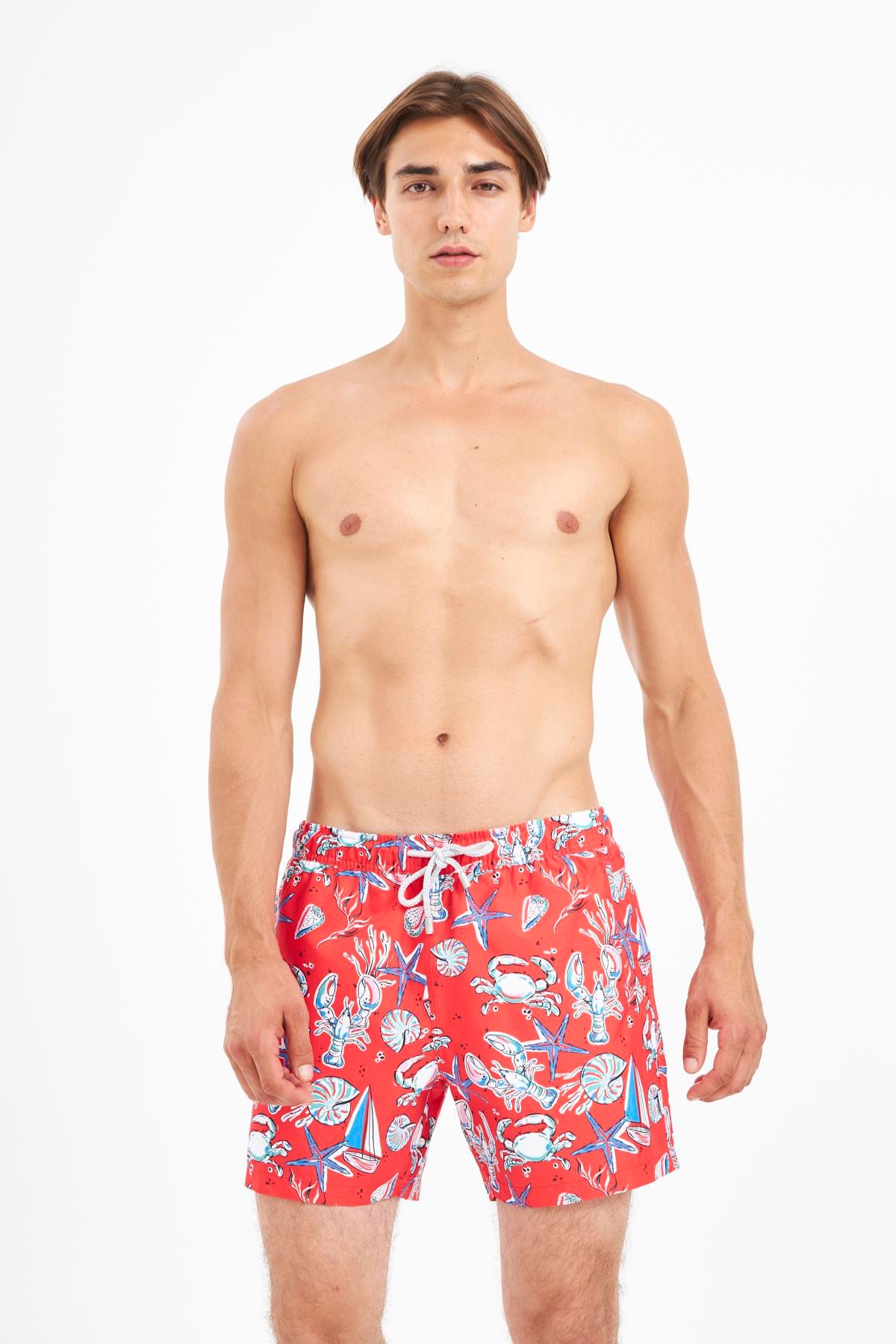 JOHN FRANK ALL OVER MAYO ŞORT KIRMIZI