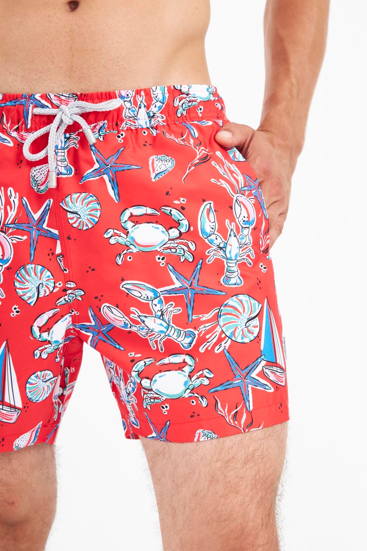 JOHN FRANK ALL OVER MAYO ŞORT KIRMIZI