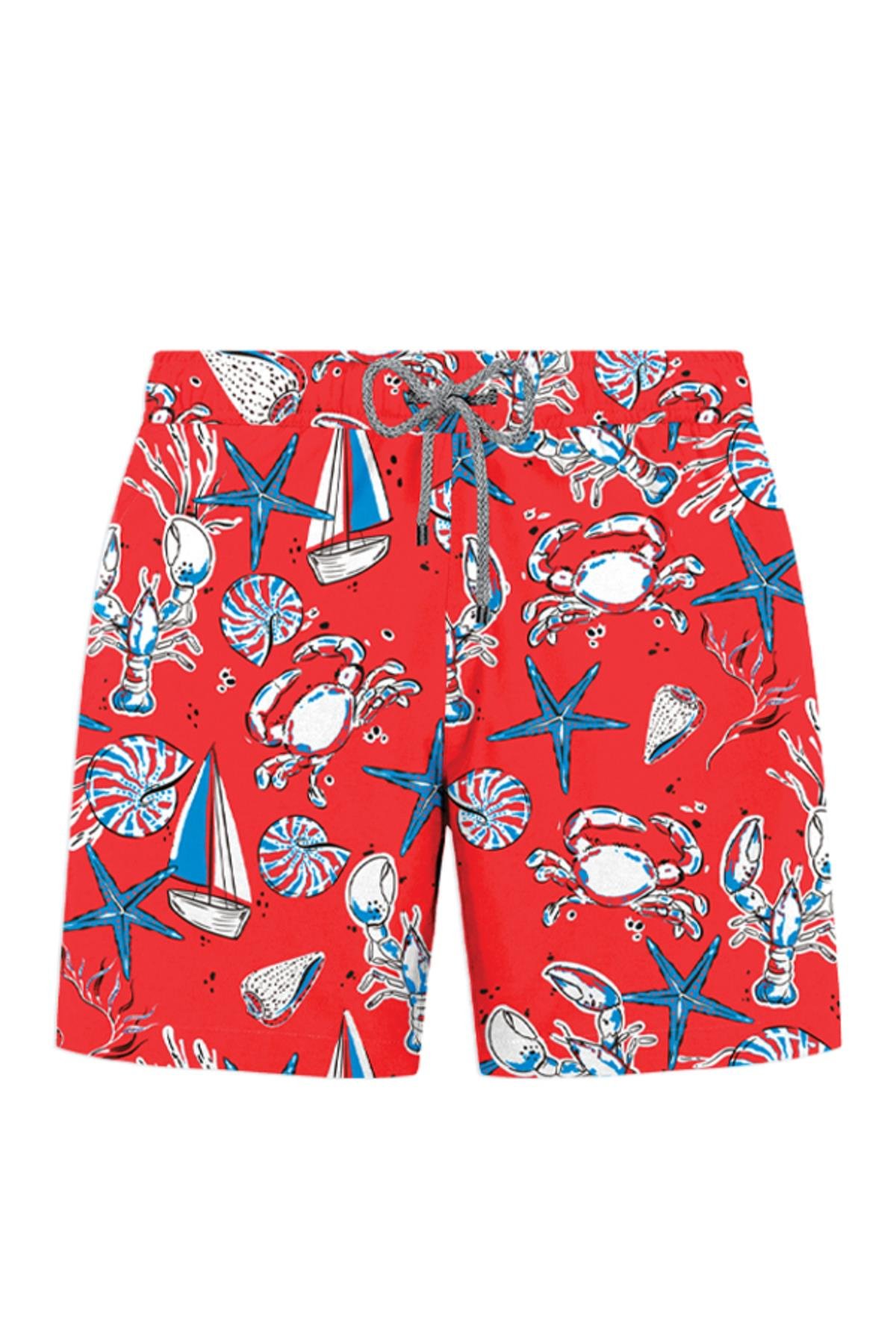 JOHN FRANK ALL OVER MAYO ŞORT KIRMIZI