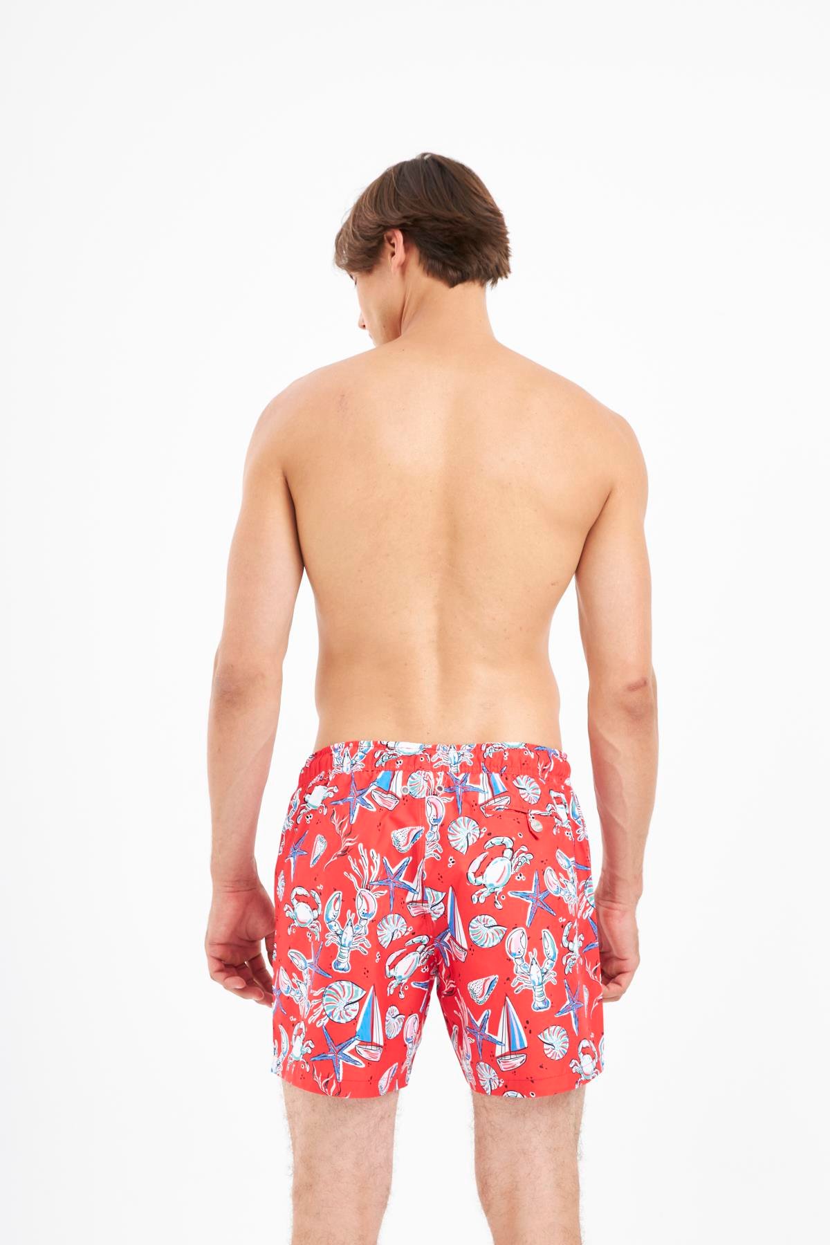 JOHN FRANK ALL OVER MAYO ŞORT KIRMIZI