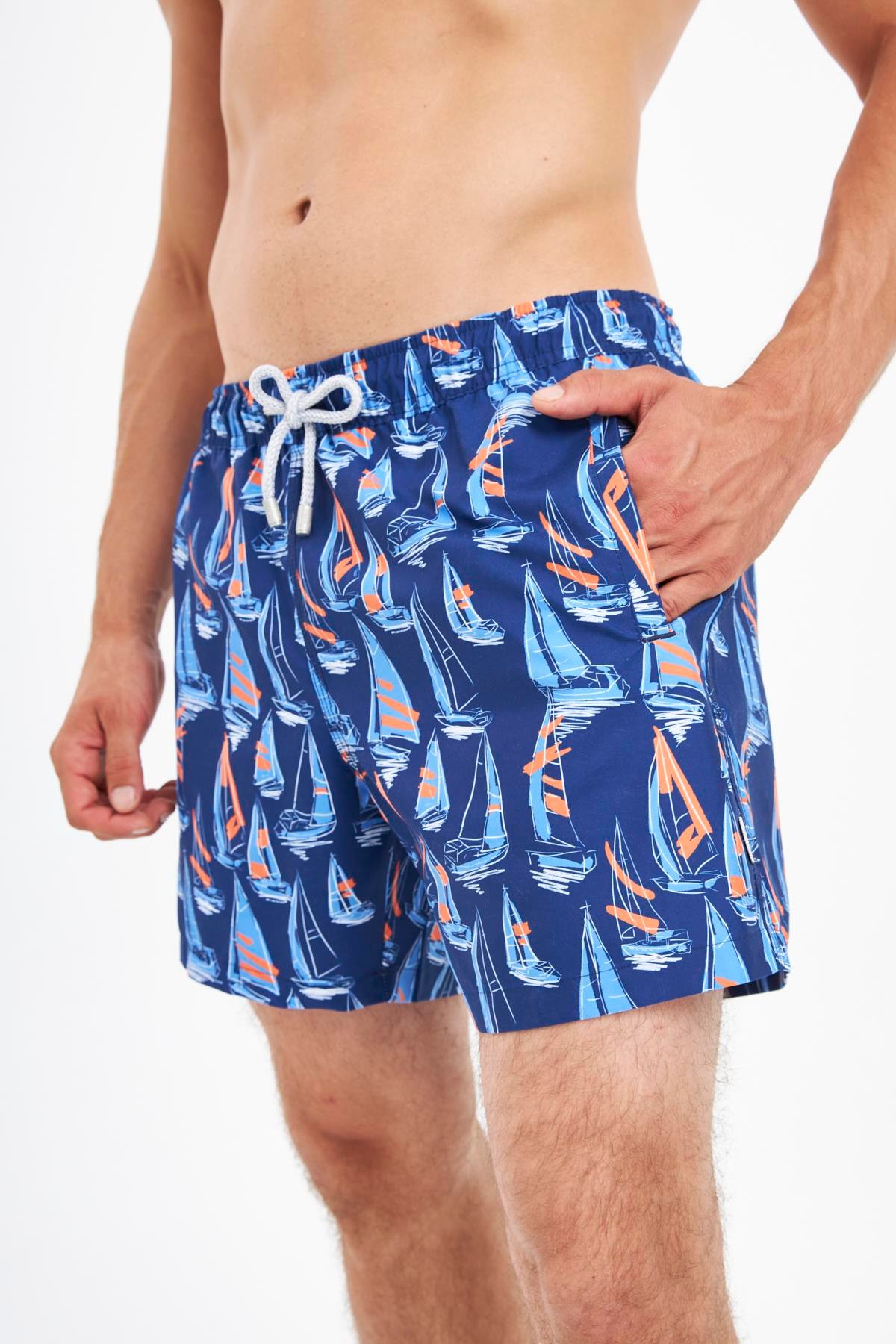 JOHN FRANK ALL OVER MAYO ŞORT LACİVERT