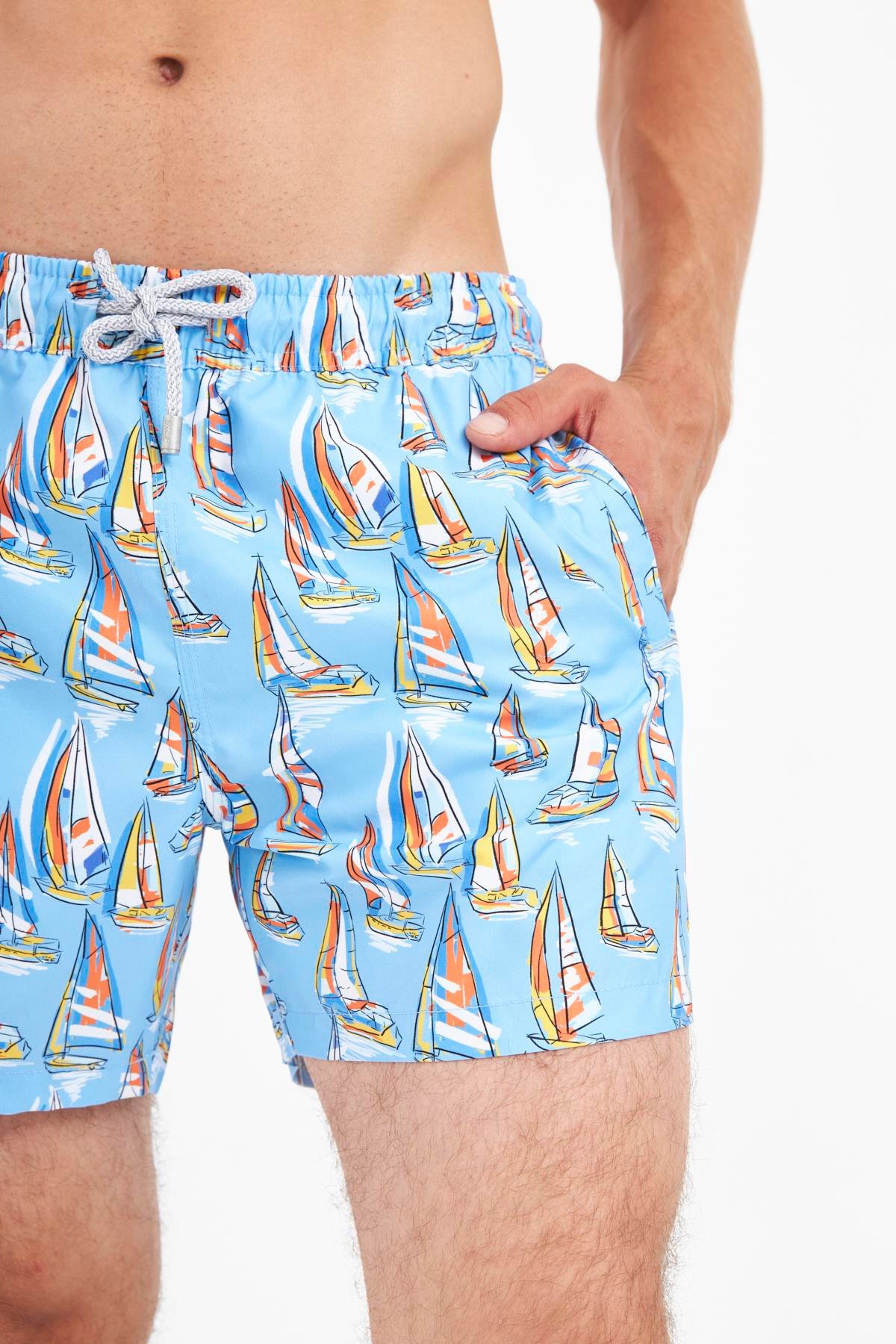 JOHN FRANK ALL OVER MAYO ŞORT MAVİ