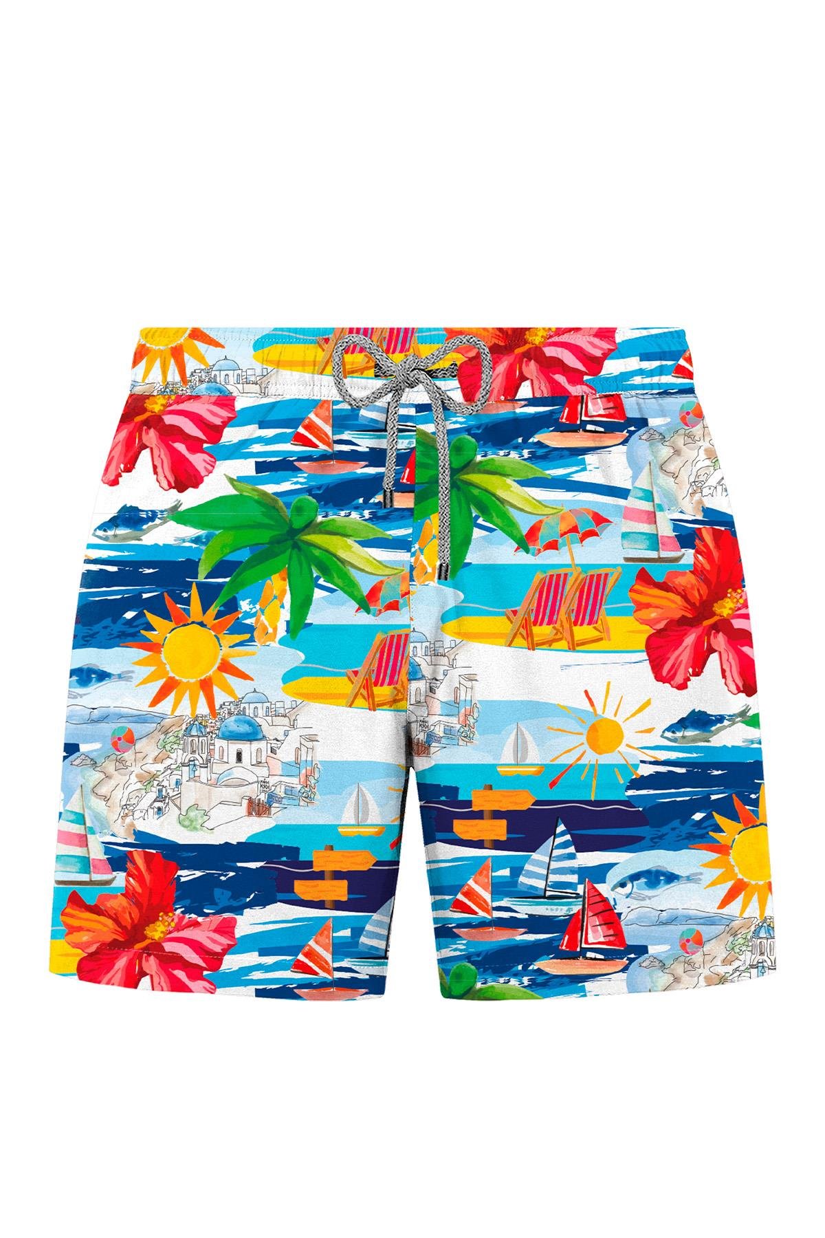 JOHN FRANK ALL OVER MAYO ŞORT MULTICOLOR
