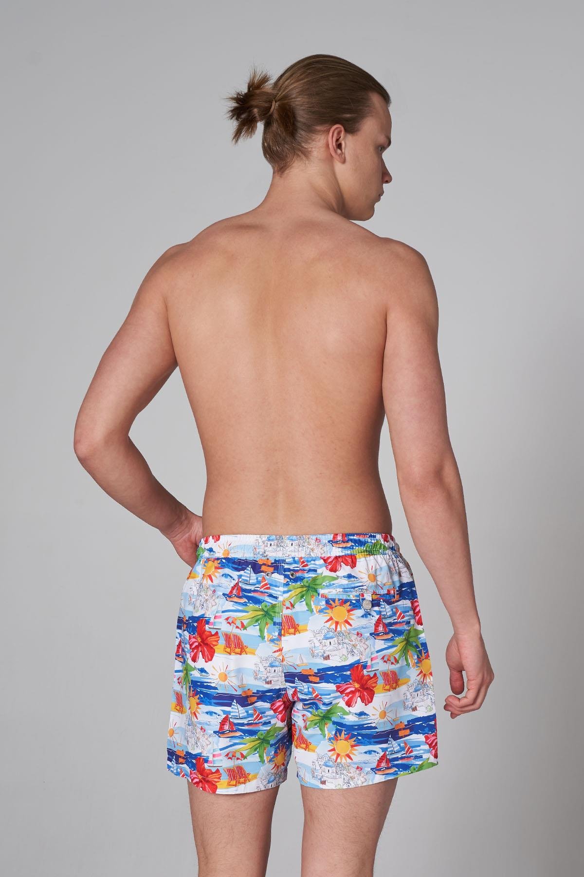 JOHN FRANK ALL OVER MAYO ŞORT MULTICOLOR