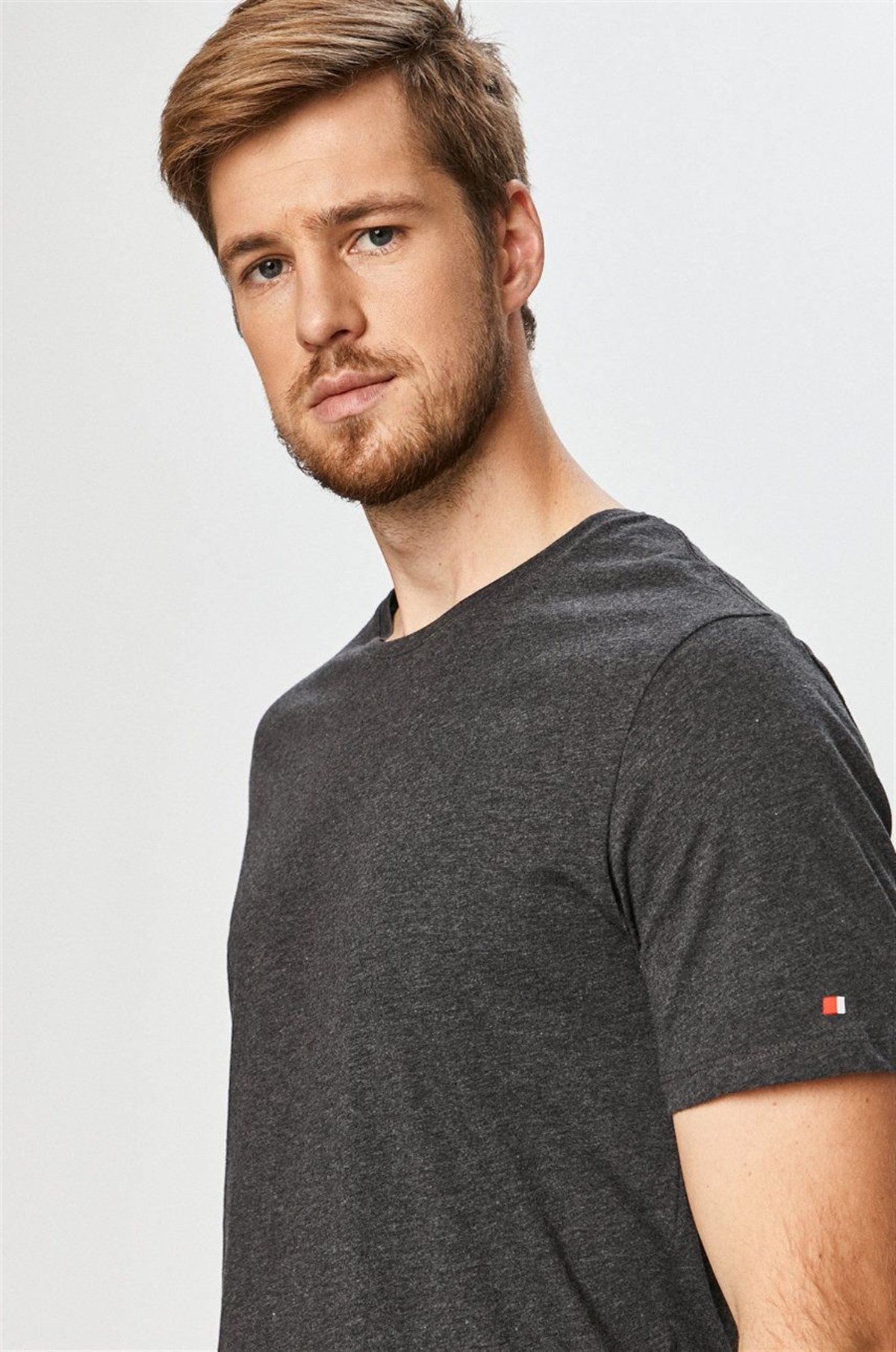 JOHN FRANK BASIC T-SHIRT ANTRACITE MELANGE