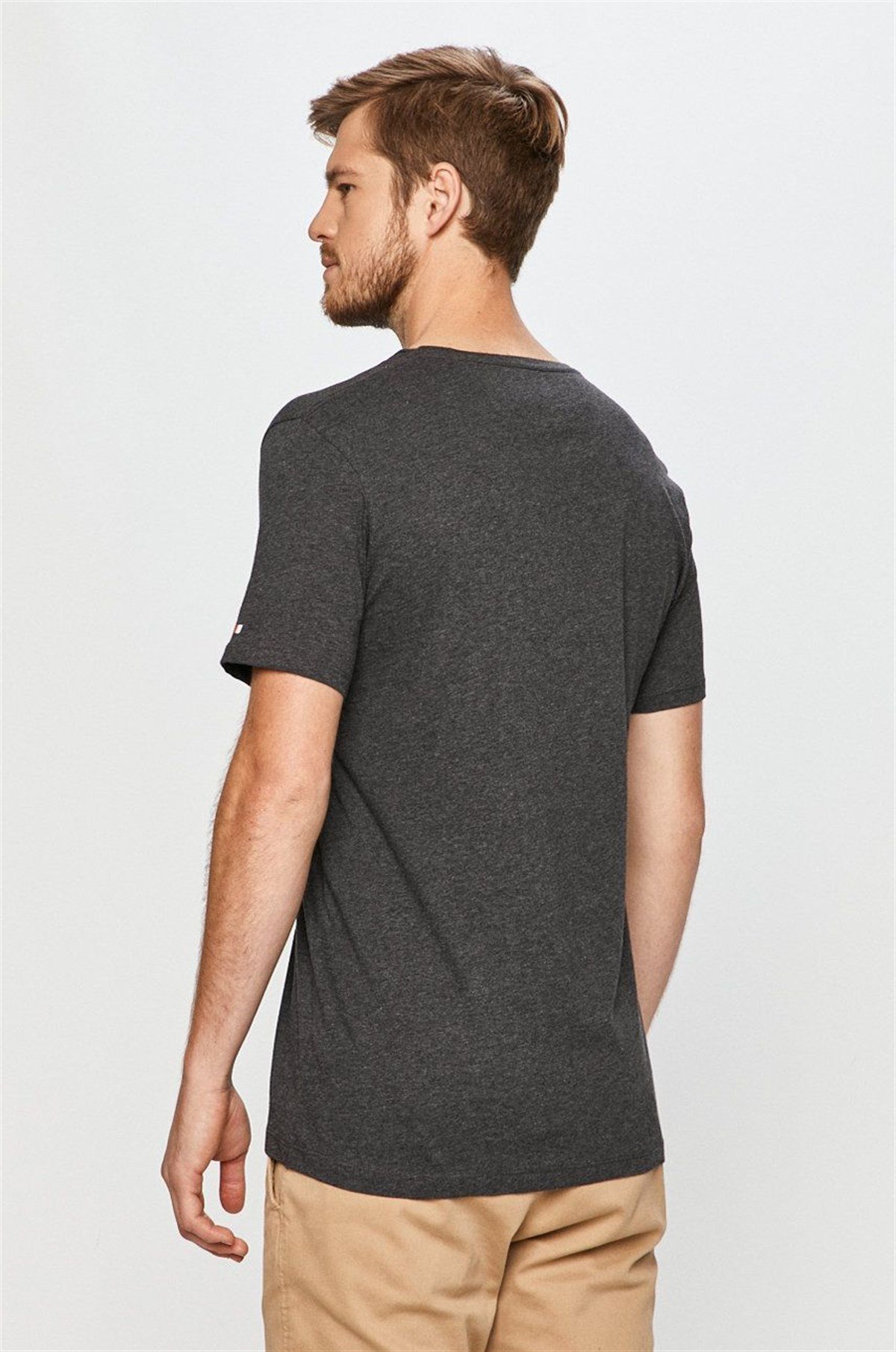 JOHN FRANK BASIC T-SHIRT ANTRACITE MELANGE