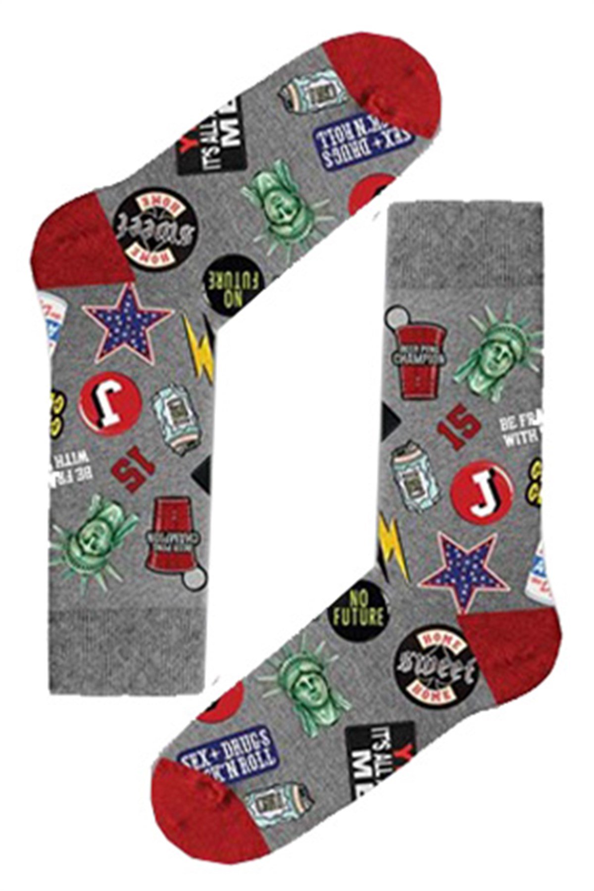 JOHN FRANK FUN SOCKS UZUN ÇORAP MULTICOLOR