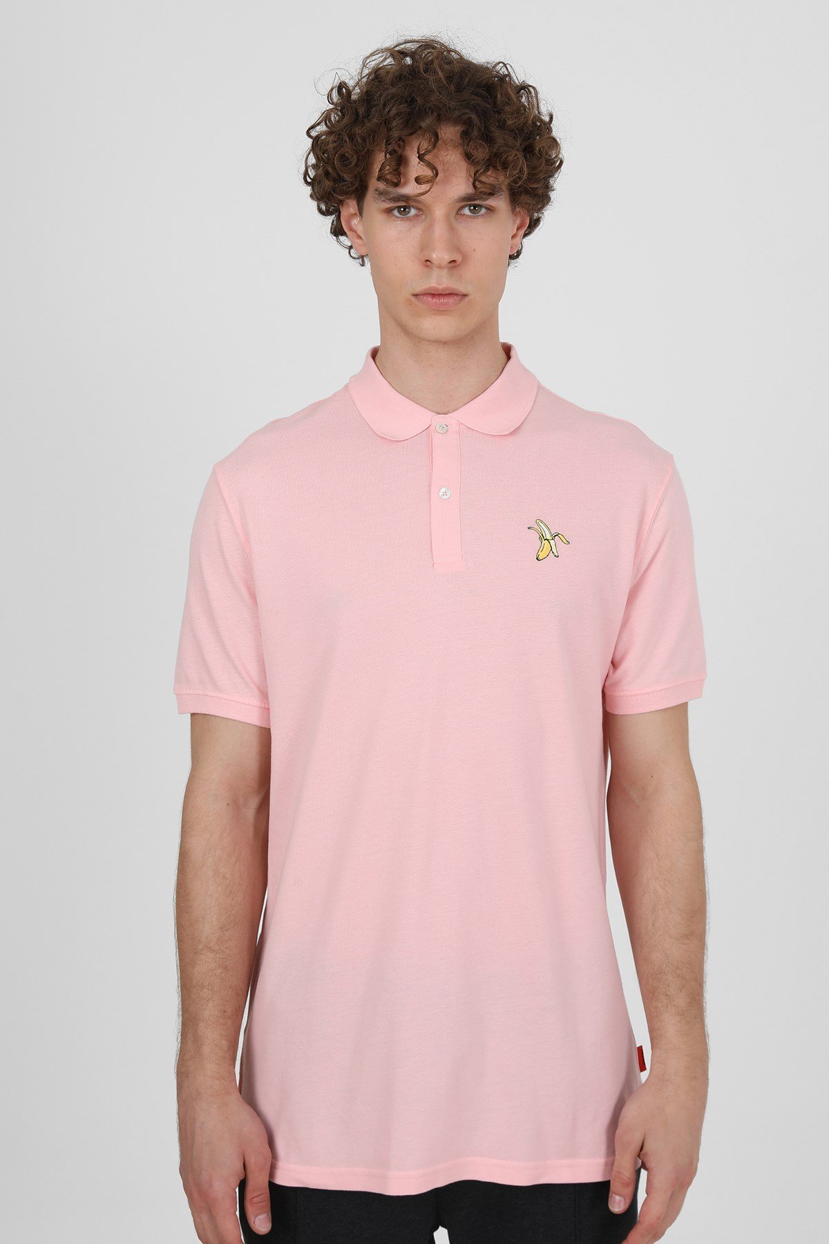 JOHN FRANK IDENTITY POLO T-SHIRT ACIK PEMBE
