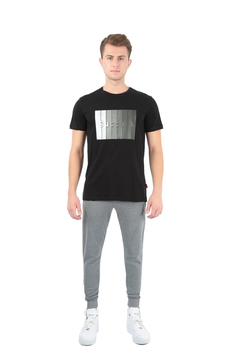 JOHN FRANK BASIC JOGGING GRİ MELANJ