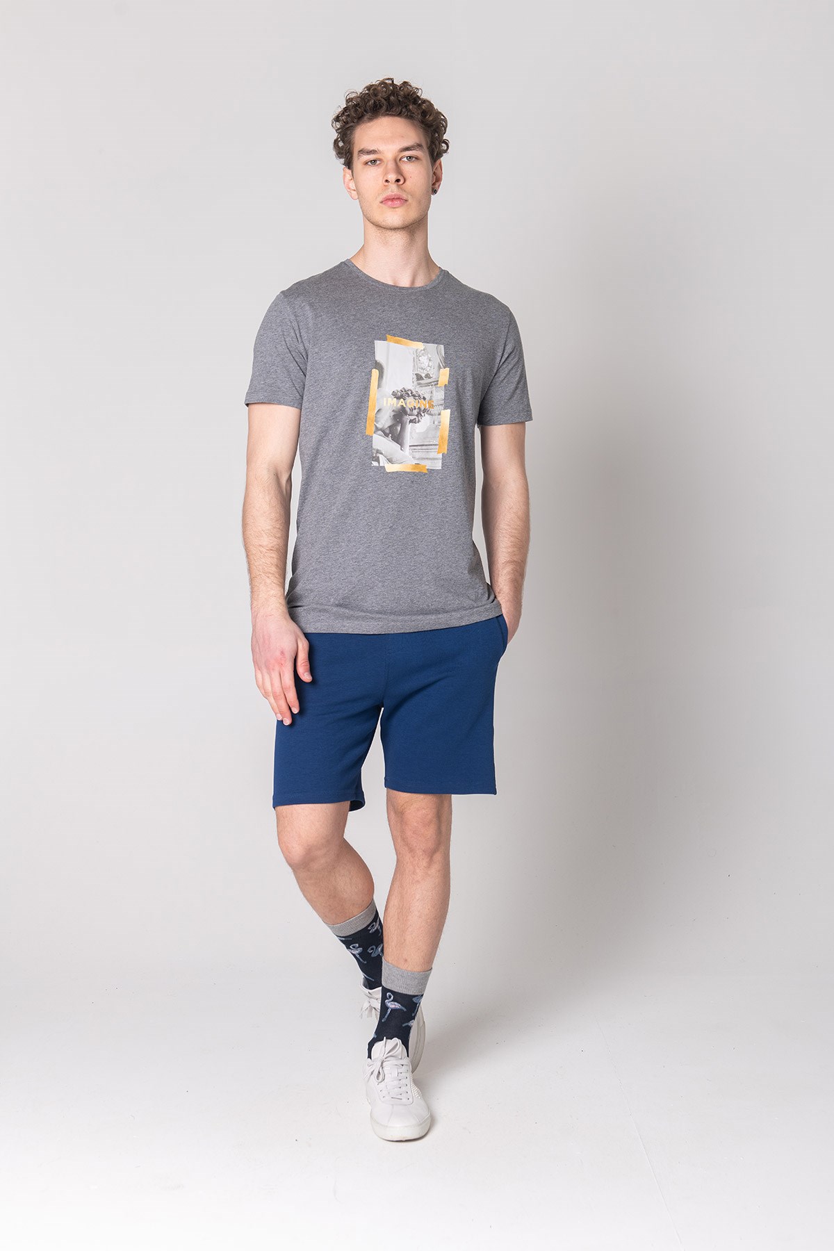 JOHN FRANK BASIC SHORT İNDİGO