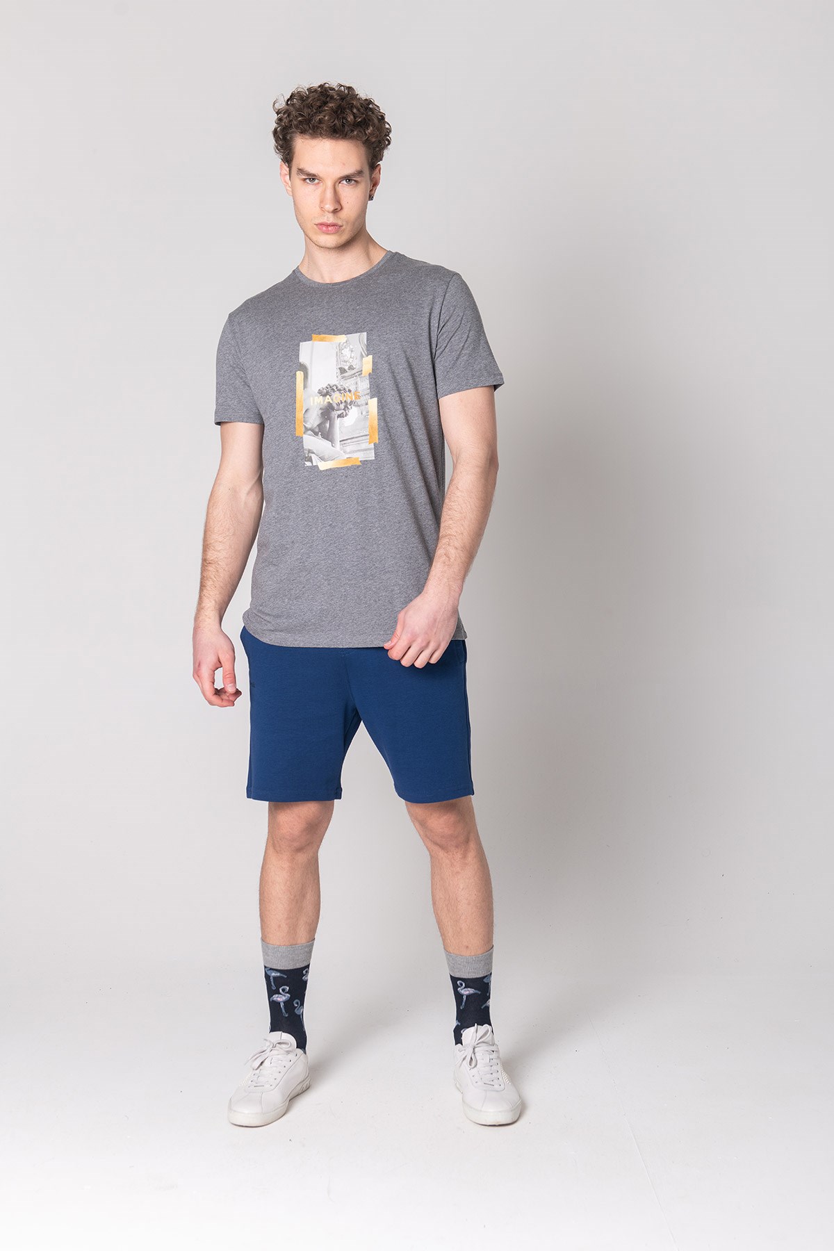 JOHN FRANK BASIC SHORT İNDİGO