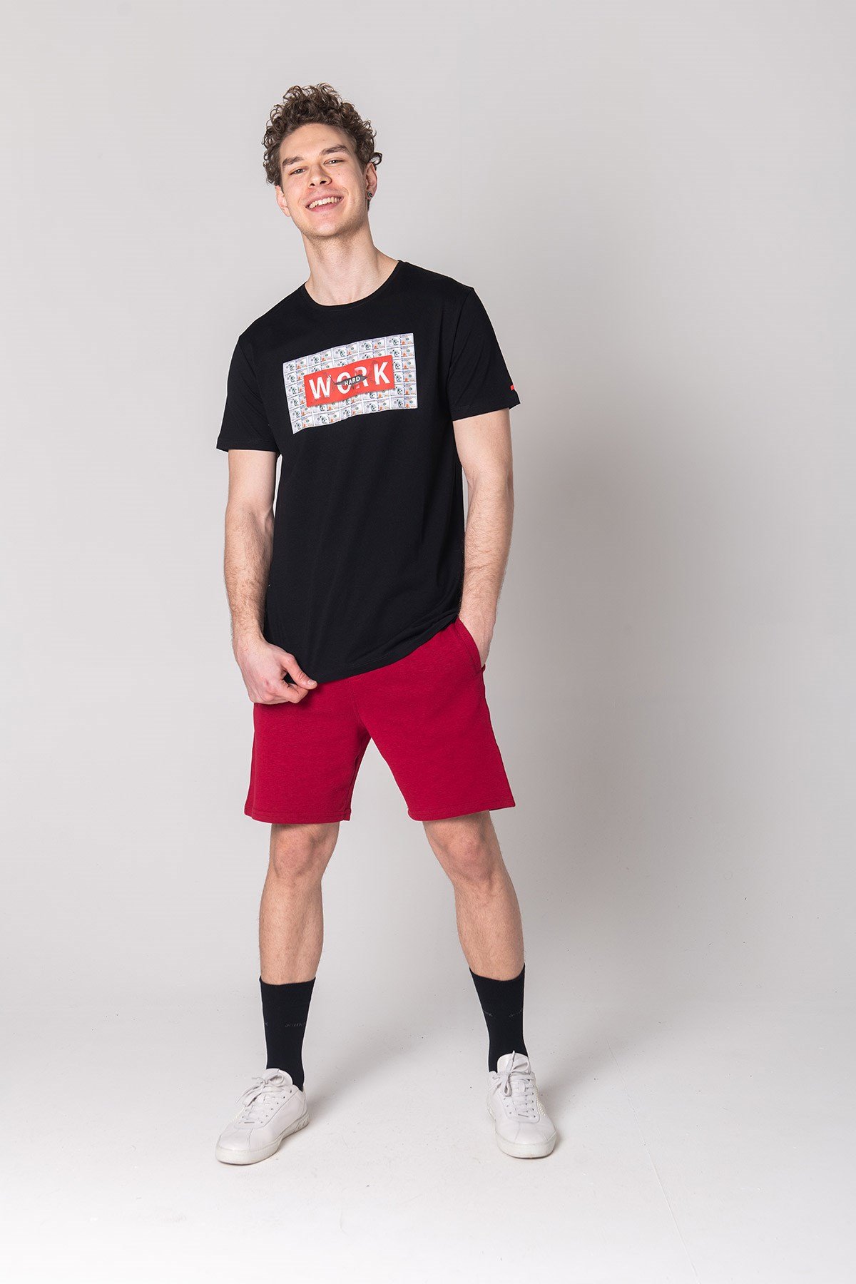 JOHN FRANK BASIC SHORT KIRMIZI