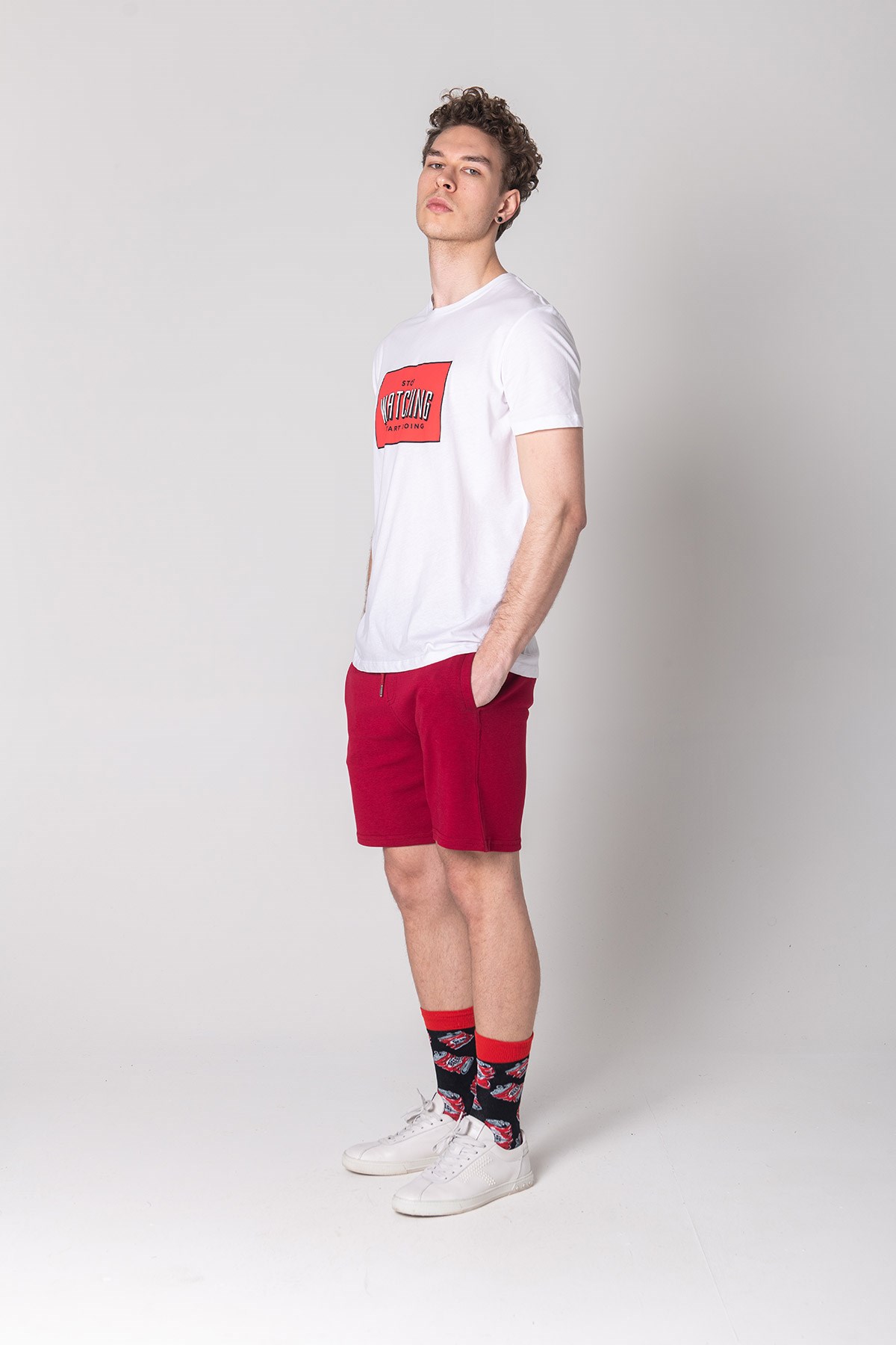 JOHN FRANK BASIC SHORT KIRMIZI