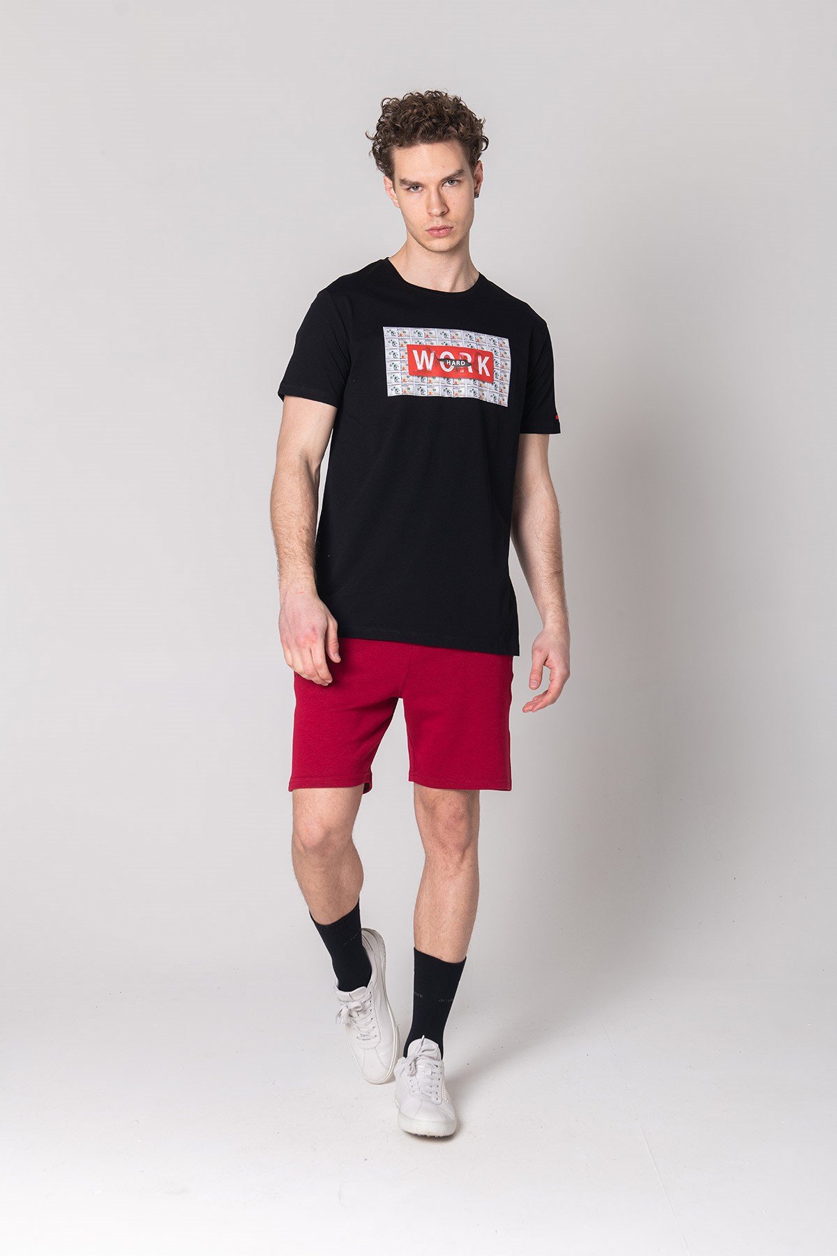 JOHN FRANK BASIC SHORT KIRMIZI