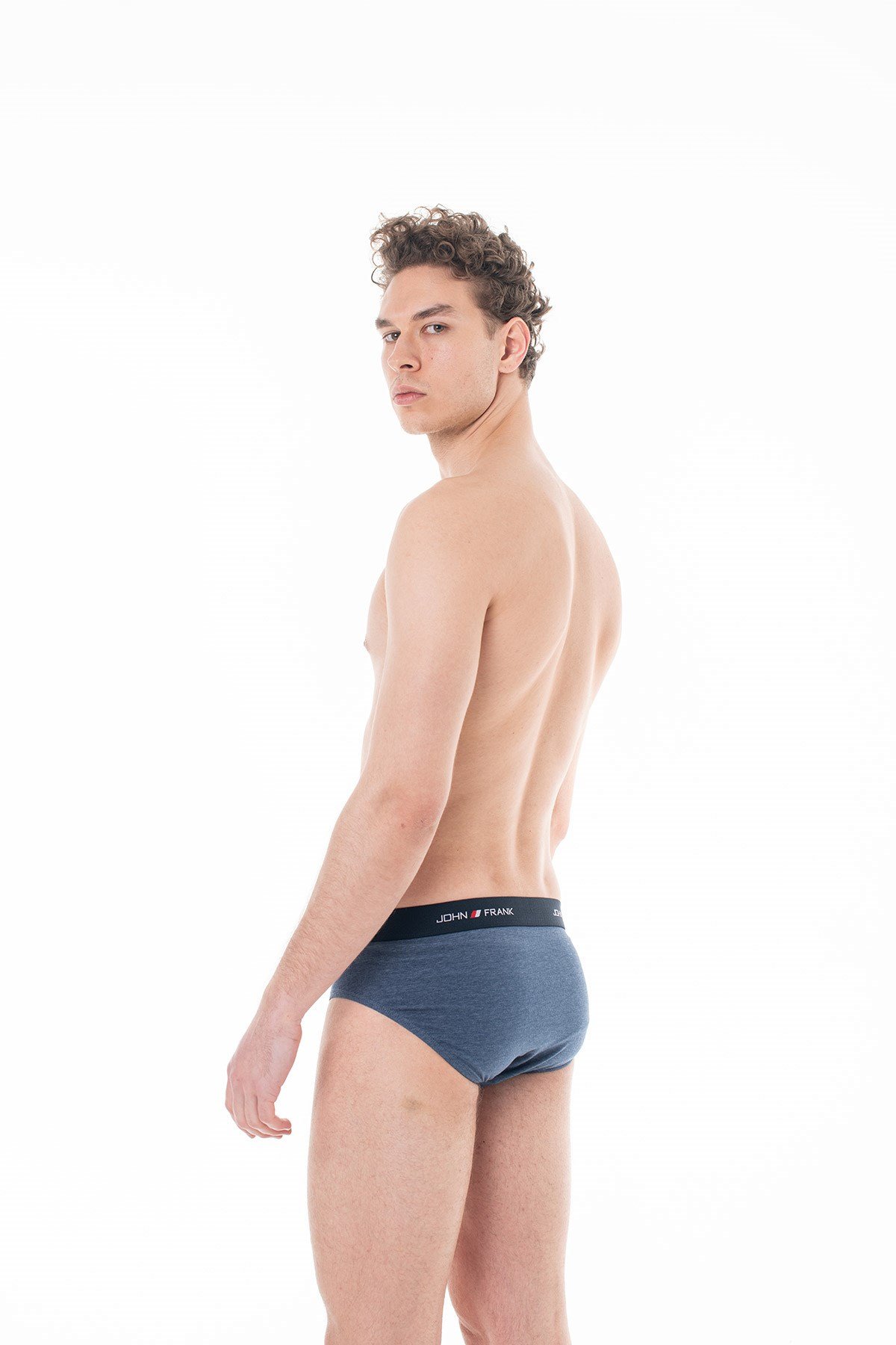 JOHN FRANK BASIC SLIP İNDİGO MELANJ