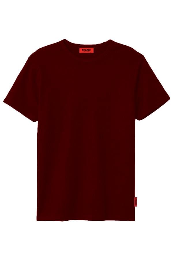 JOHN FRANK BASIC T-SHIRT PİKE BORDO