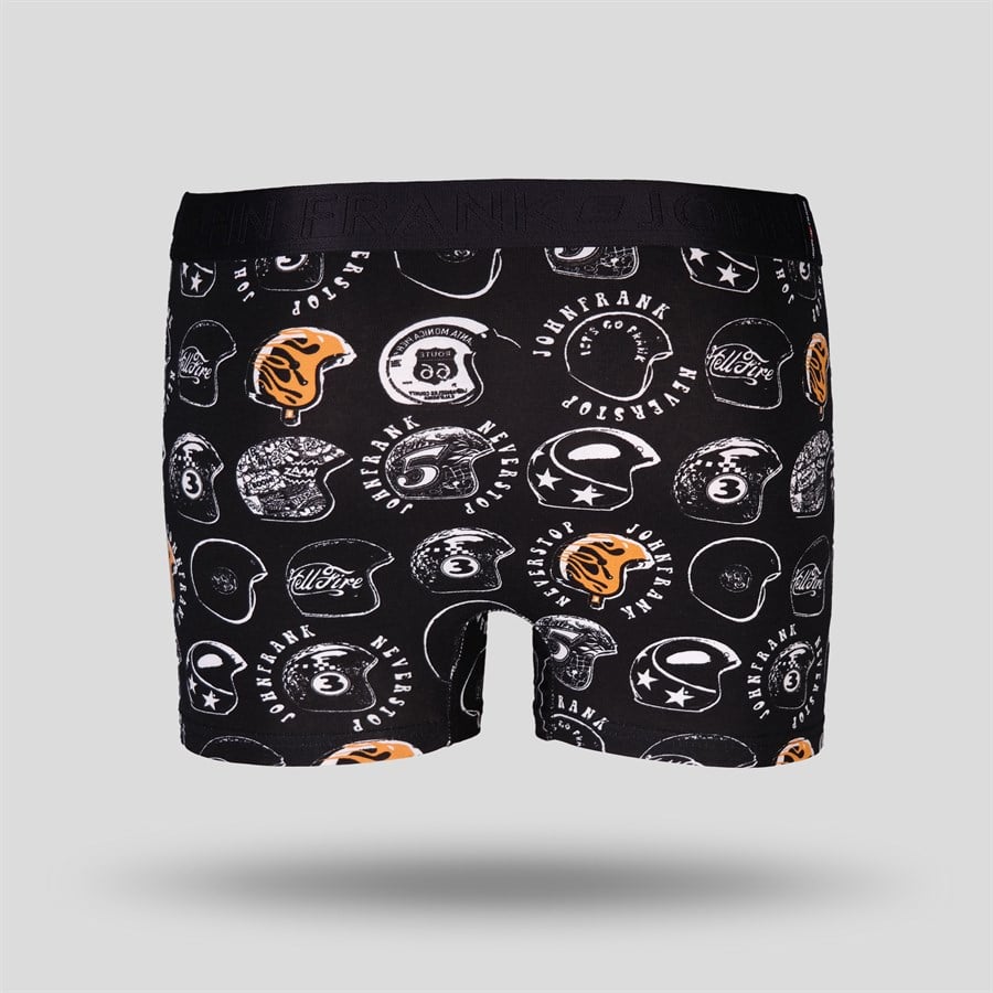 John Frank Baskılı Erkek Boxer Multıcolor (JFBP150-NEVER STOP)