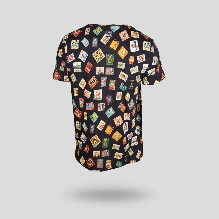 JOHN FRANK BASKILI DİJİTAL T-SHIRT MULTICOLOR