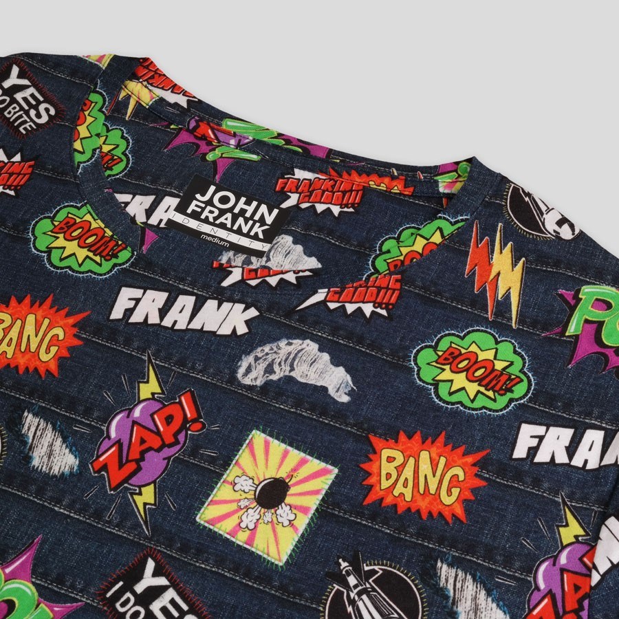 JOHN FRANK BASKILI DİJİTAL T-SHIRT MULTICOLOR