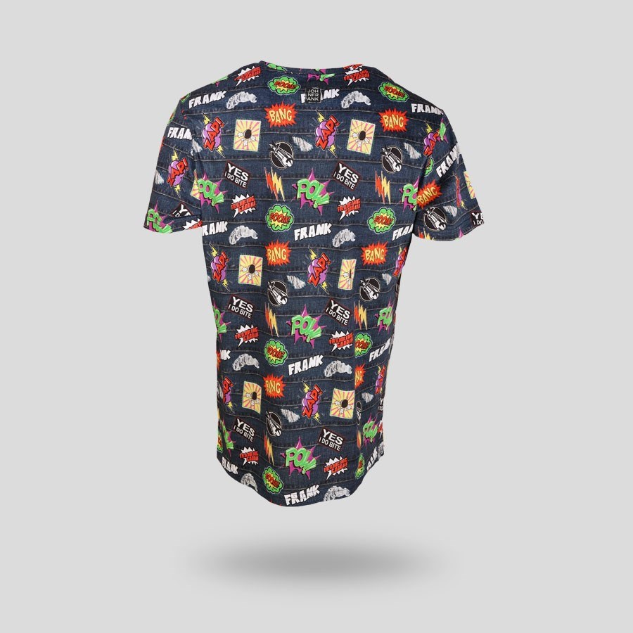 JOHN FRANK BASKILI DİJİTAL T-SHIRT MULTICOLOR