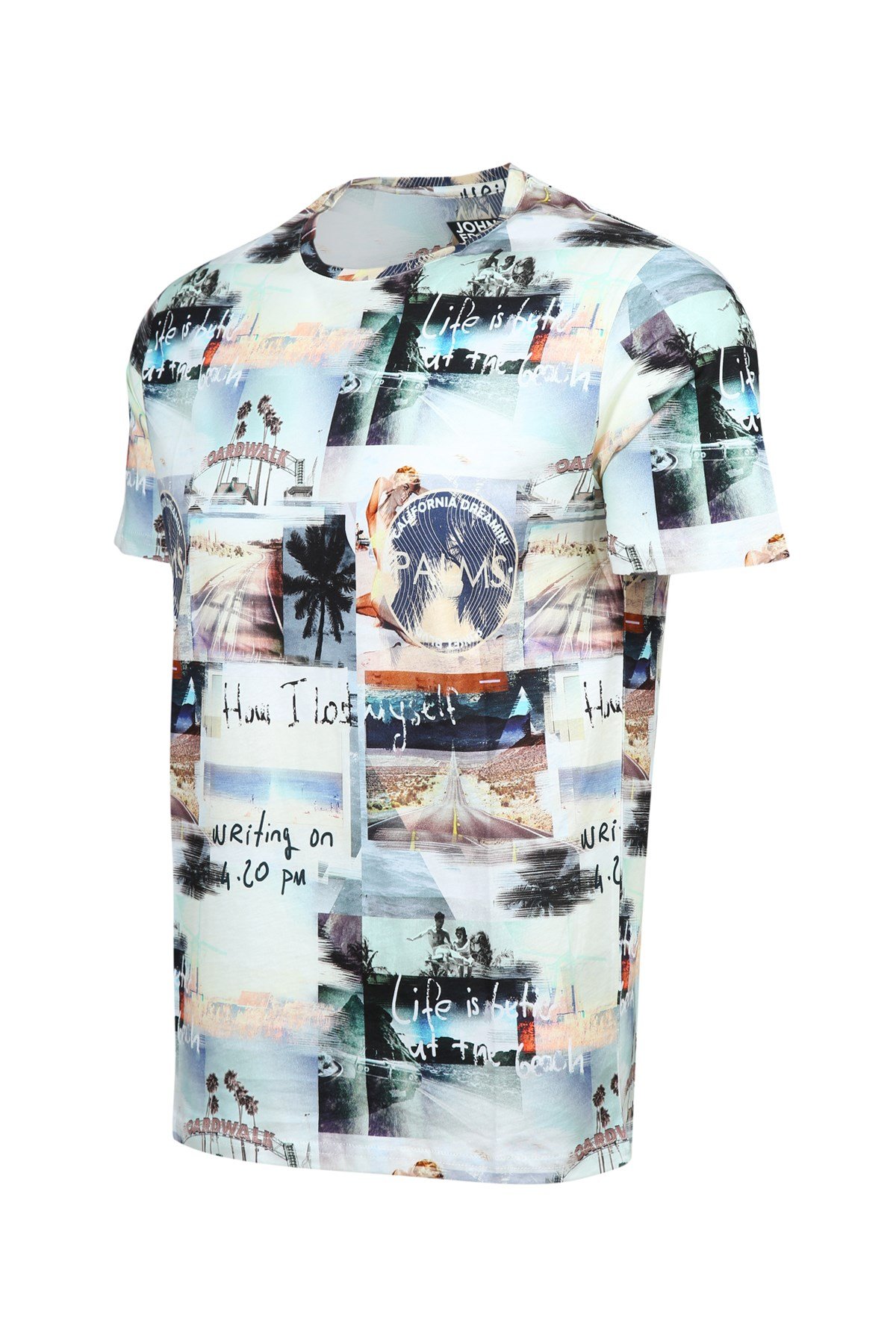 JOHN FRANK BASKILI DİJİTAL T-SHIRT MULTICOLOR