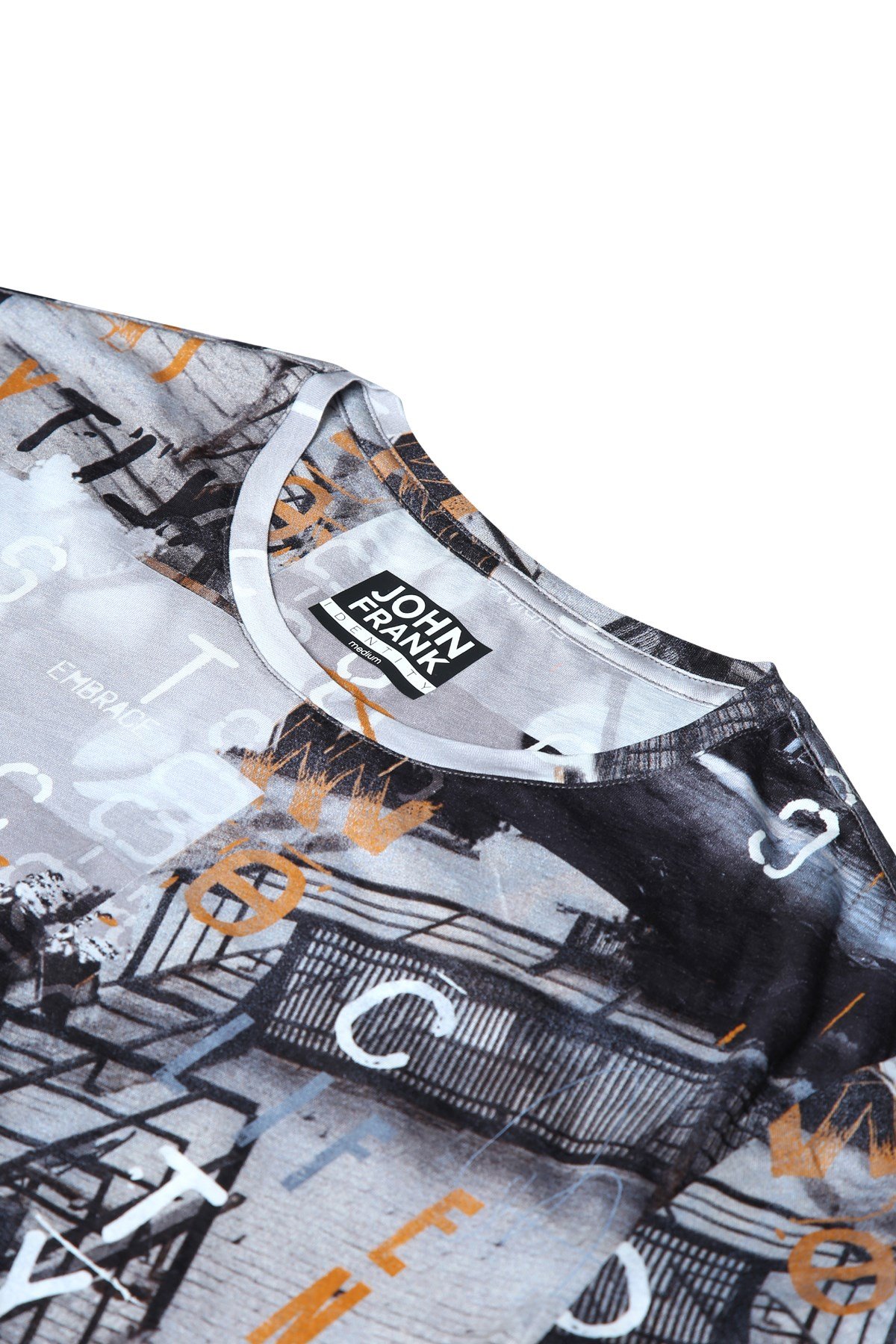 JOHN FRANK BASKILI DİJİTAL T-SHIRT MULTICOLOR