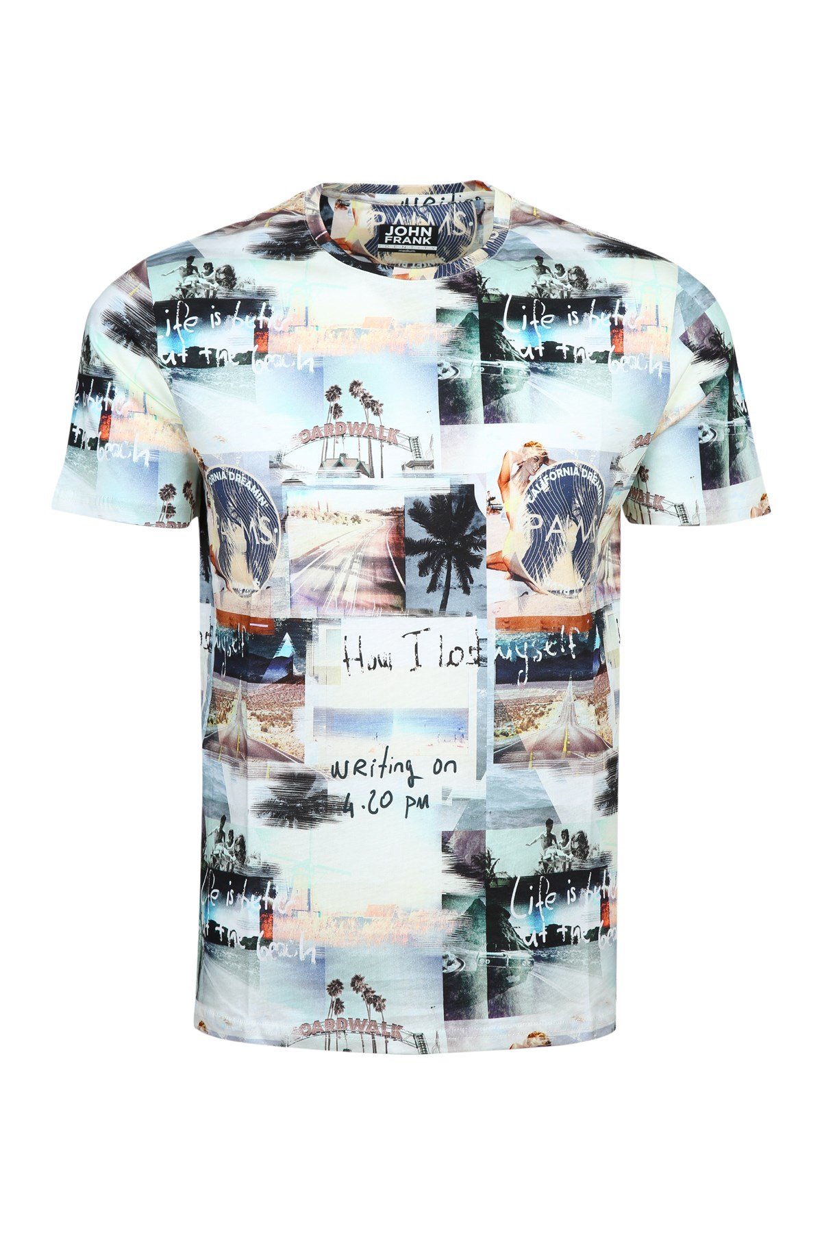 JOHN FRANK BASKILI DİJİTAL T-SHIRT MULTICOLOR
