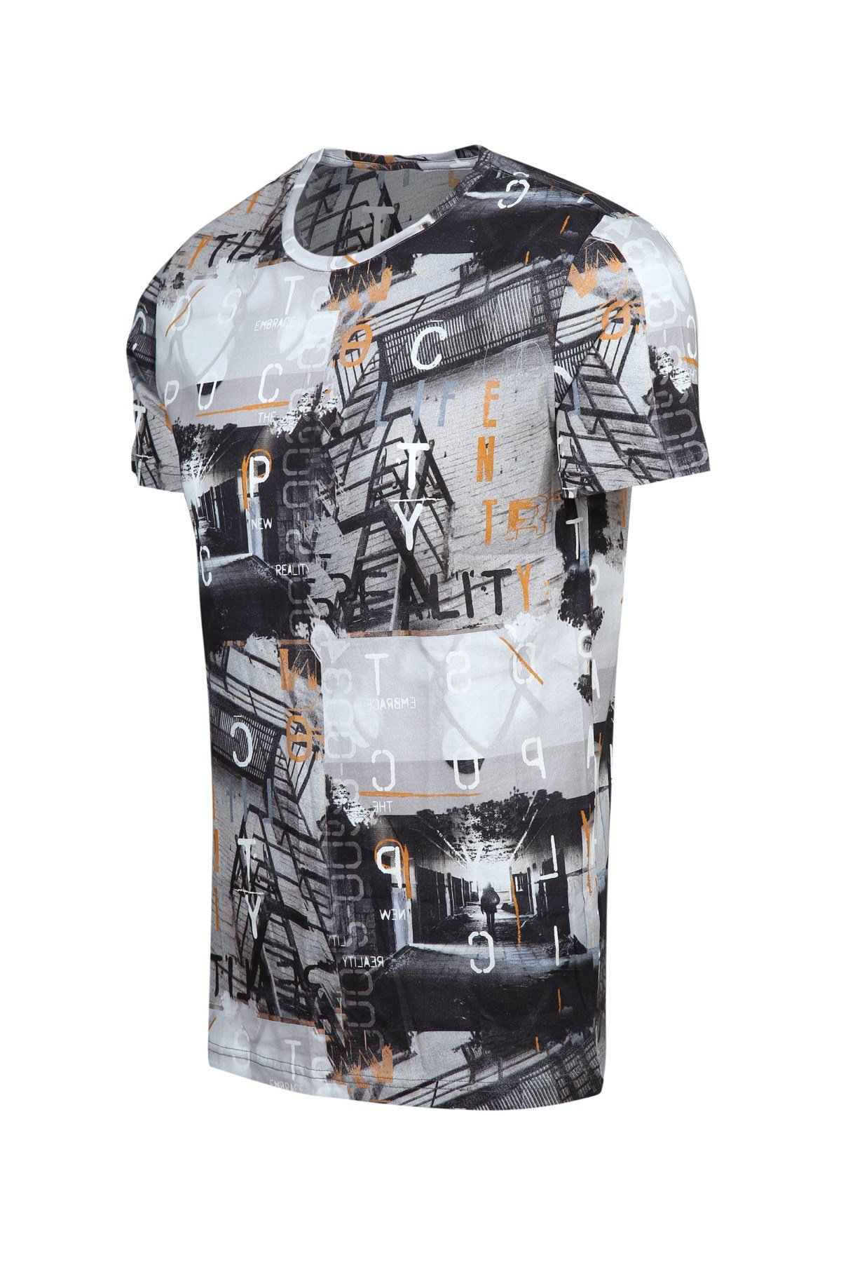 JOHN FRANK BASKILI DİJİTAL T-SHIRT MULTICOLOR