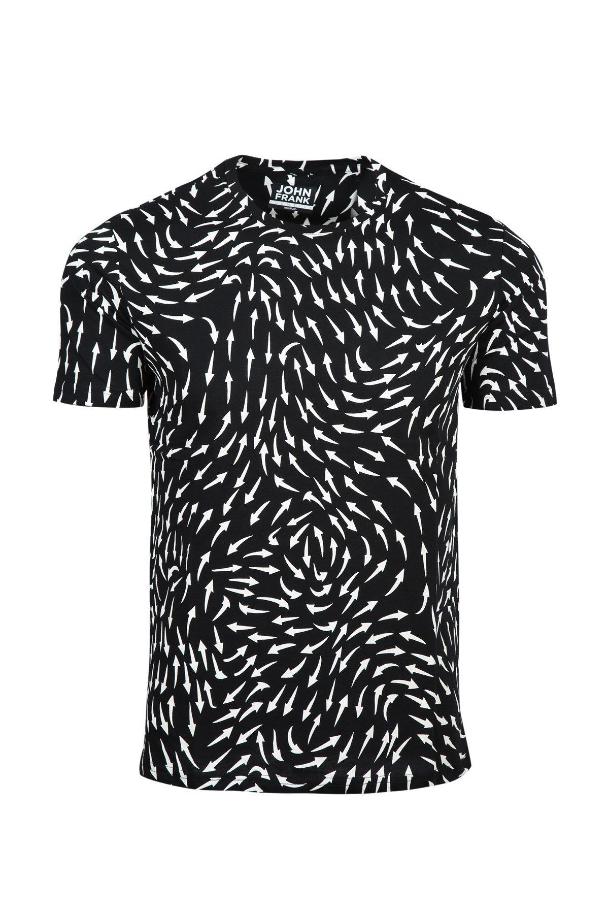 JOHN FRANK BASKILI DİJİTAL T-SHIRT MULTICOLOR