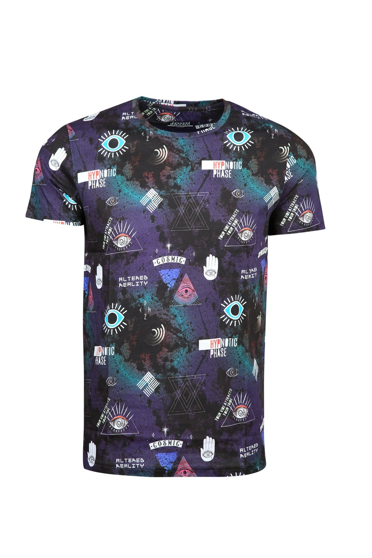 JOHN FRANK BASKILI DİJİTAL T-SHIRT MULTICOLOR