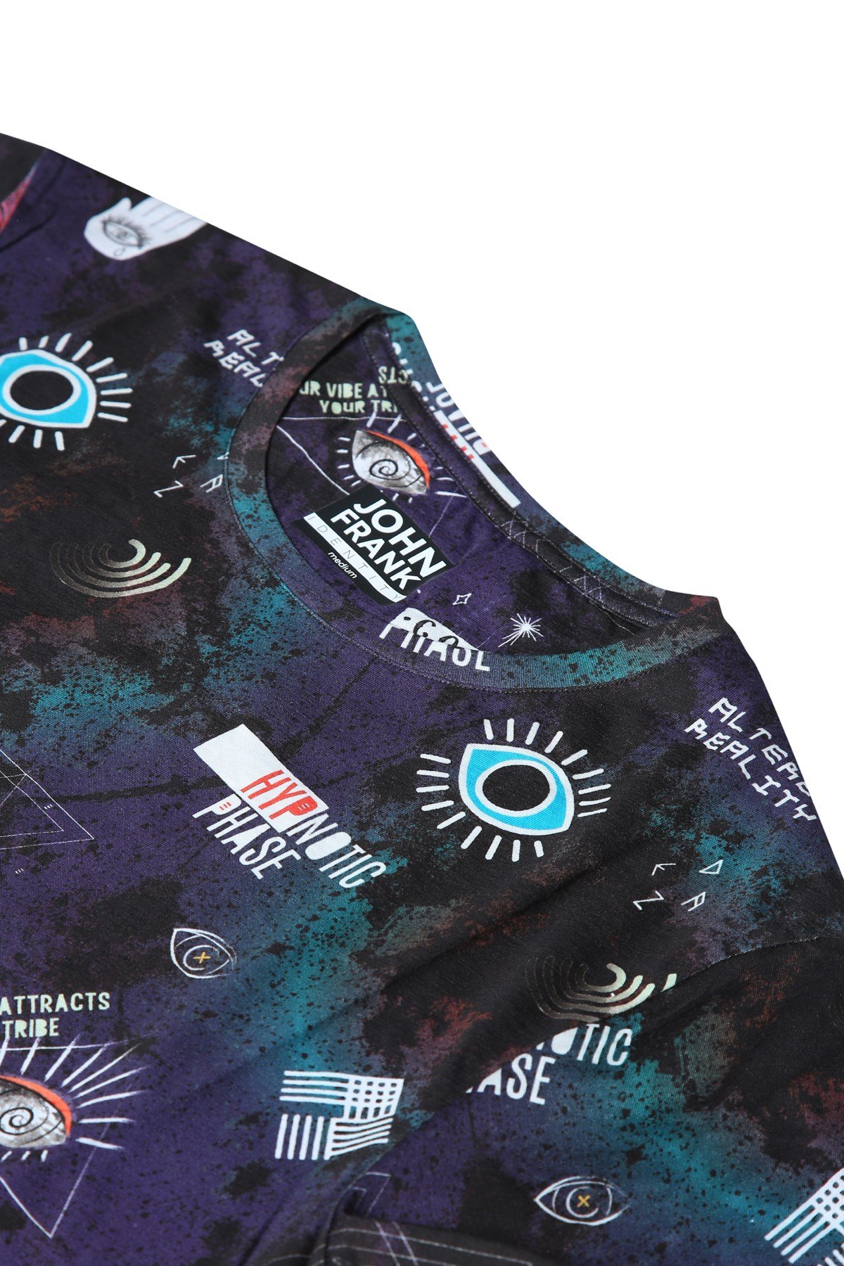 JOHN FRANK BASKILI DİJİTAL T-SHIRT MULTICOLOR