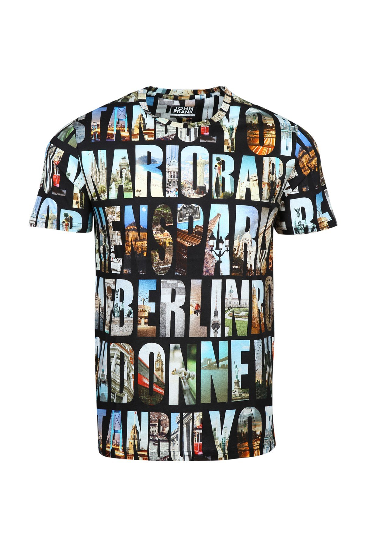 JOHN FRANK BASKILI DİJİTAL T-SHIRT MULTICOLOR