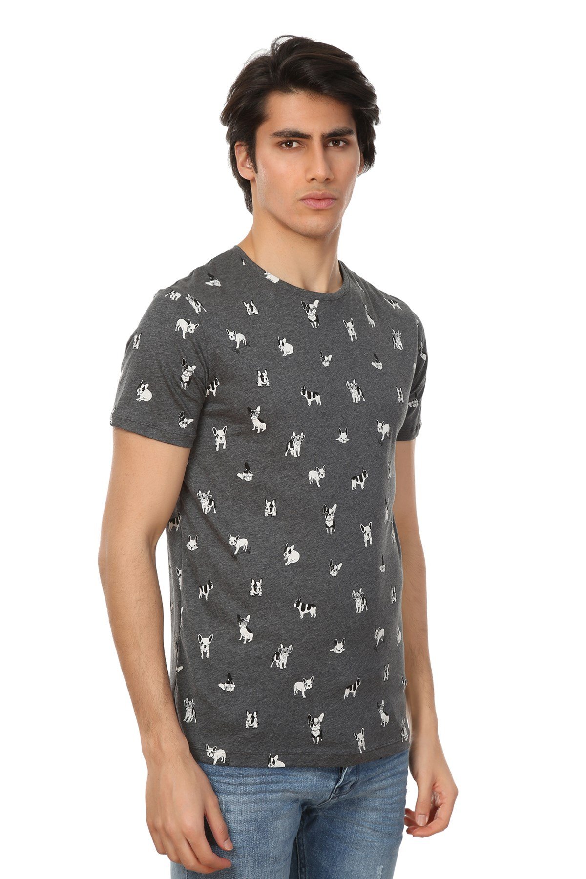 JOHN FRANK BASKILI DİJİTAL T-SHIRT MULTICOLOR