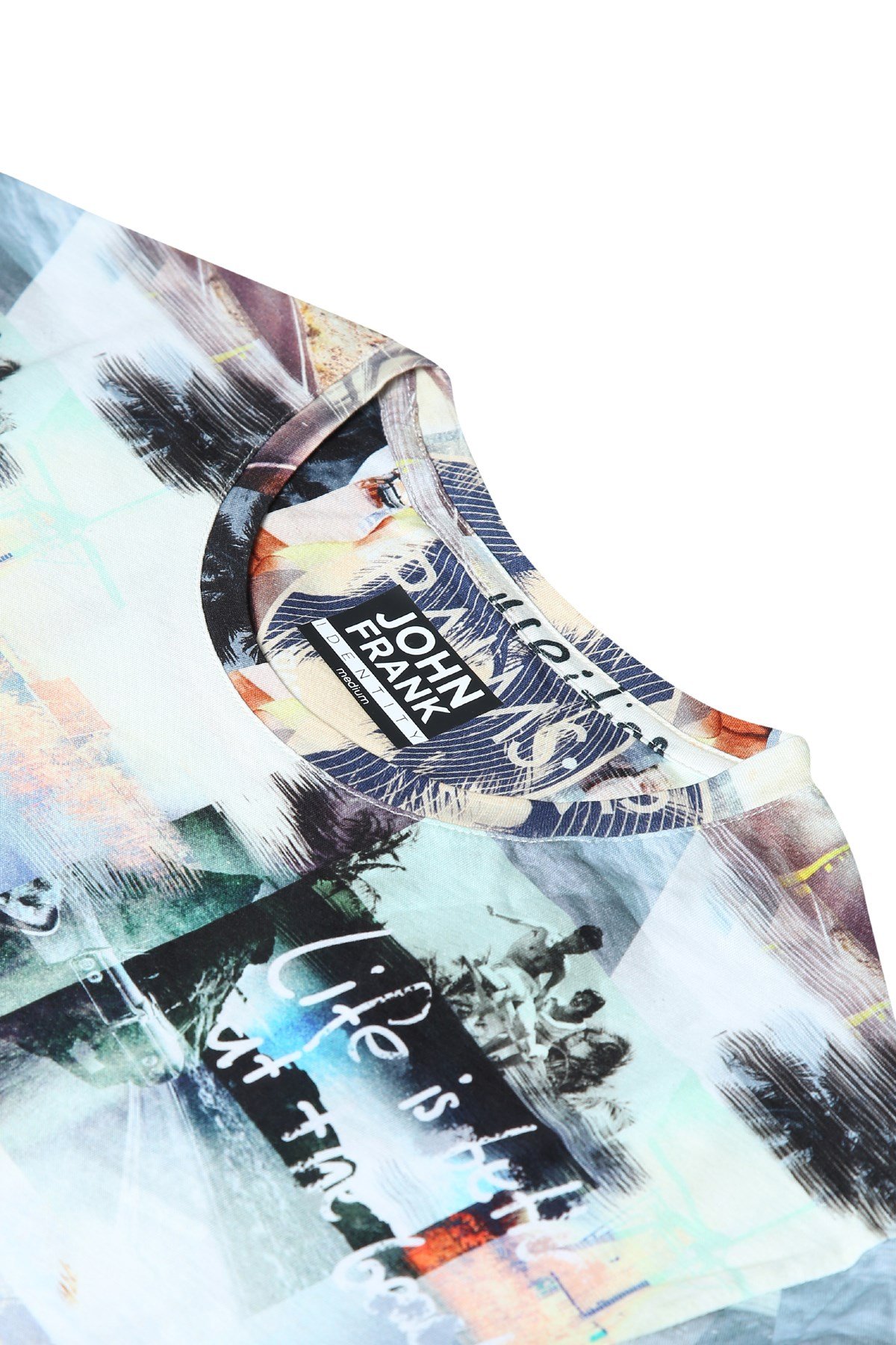 JOHN FRANK BASKILI DİJİTAL T-SHIRT MULTICOLOR