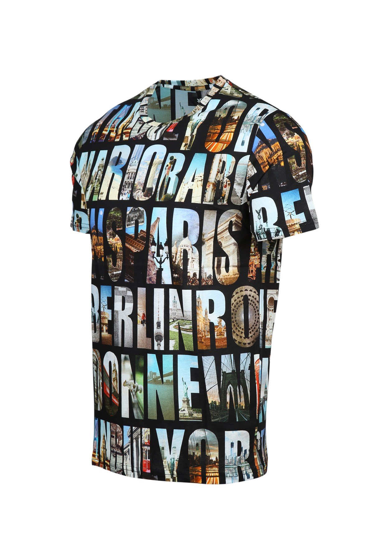 JOHN FRANK BASKILI DİJİTAL T-SHIRT MULTICOLOR