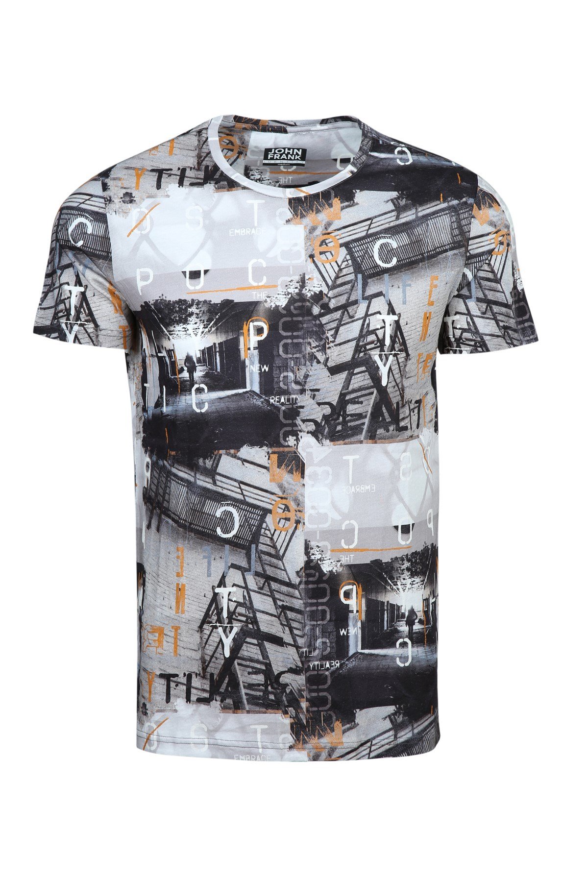 JOHN FRANK BASKILI DİJİTAL T-SHIRT MULTICOLOR